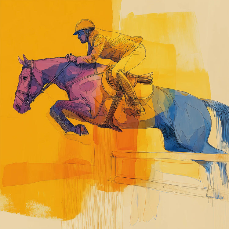 Show jumping horse art — The Colour of Flight