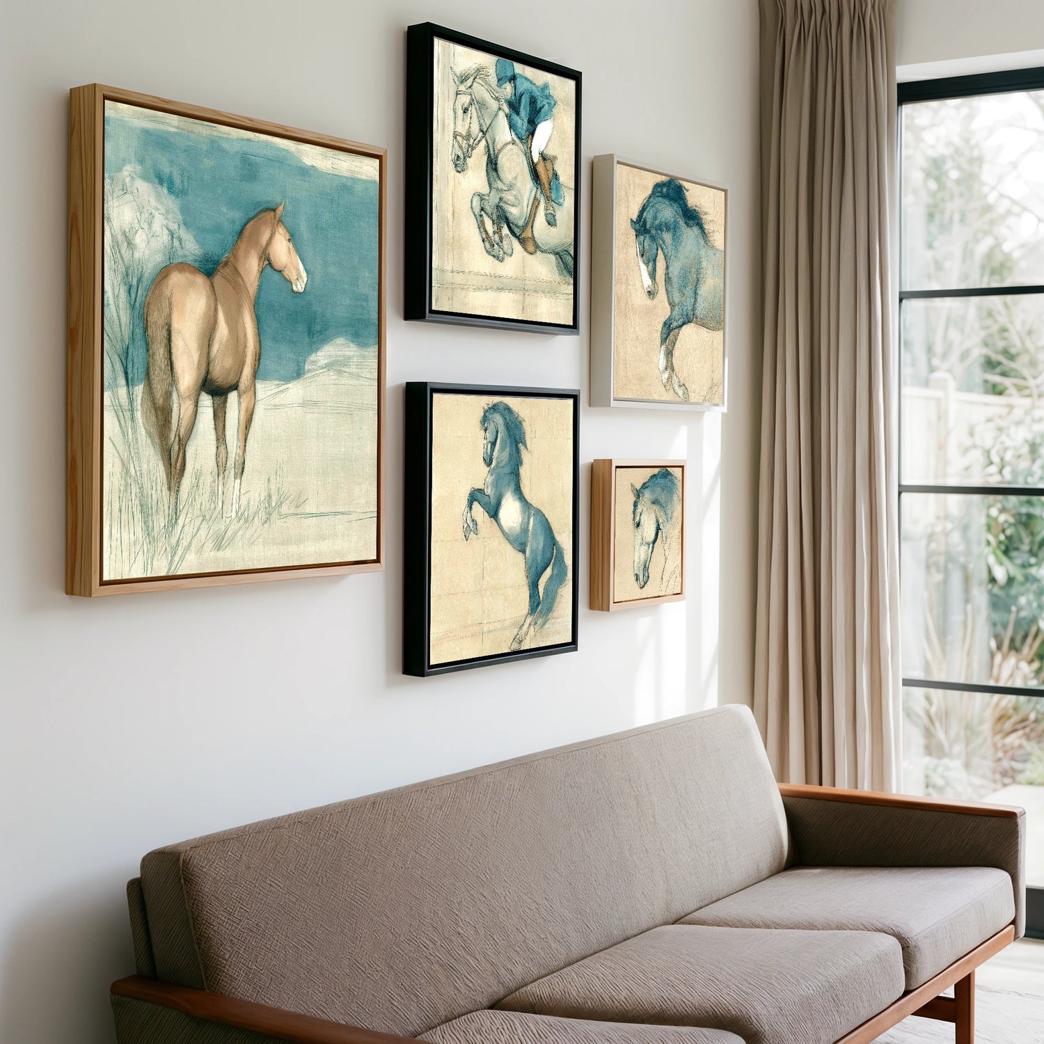 Gallery wall of art by Clara Pemberton