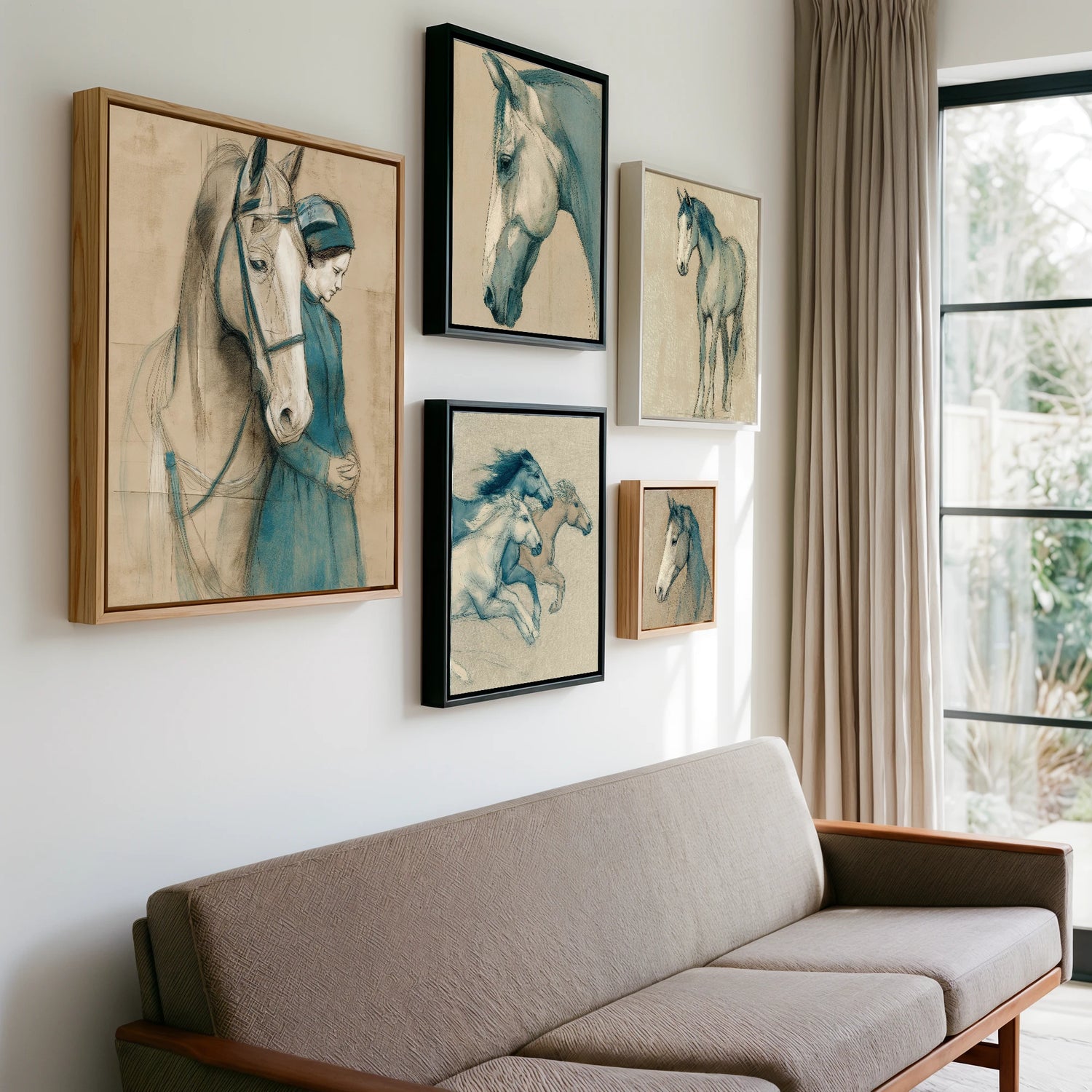 Gallery wall of art by Clara Pemberton
