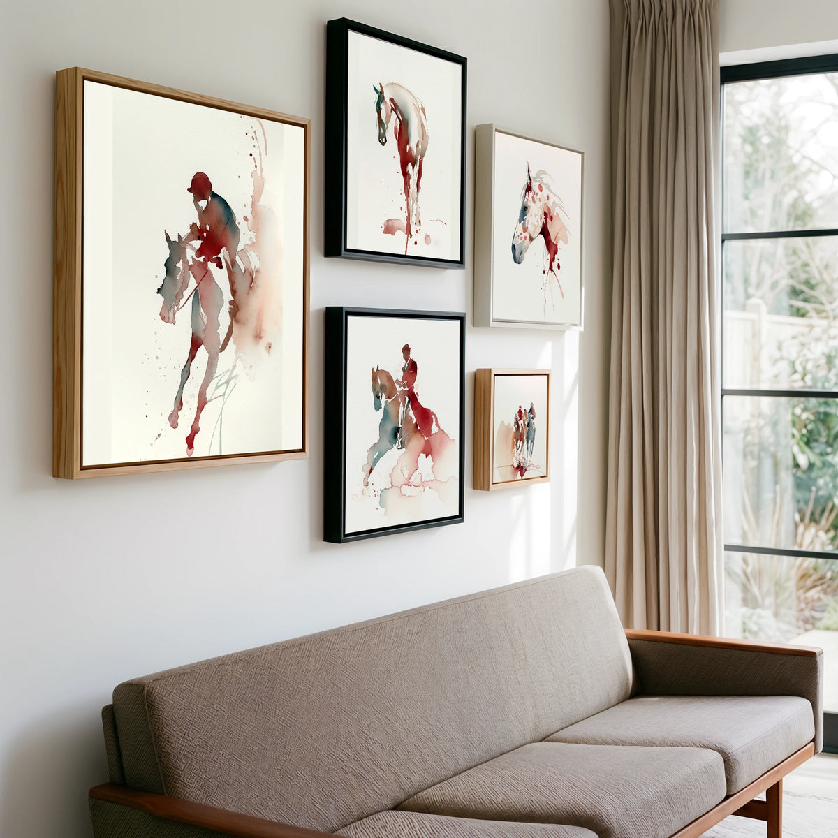 Gallery wall of art by Theodore Grant