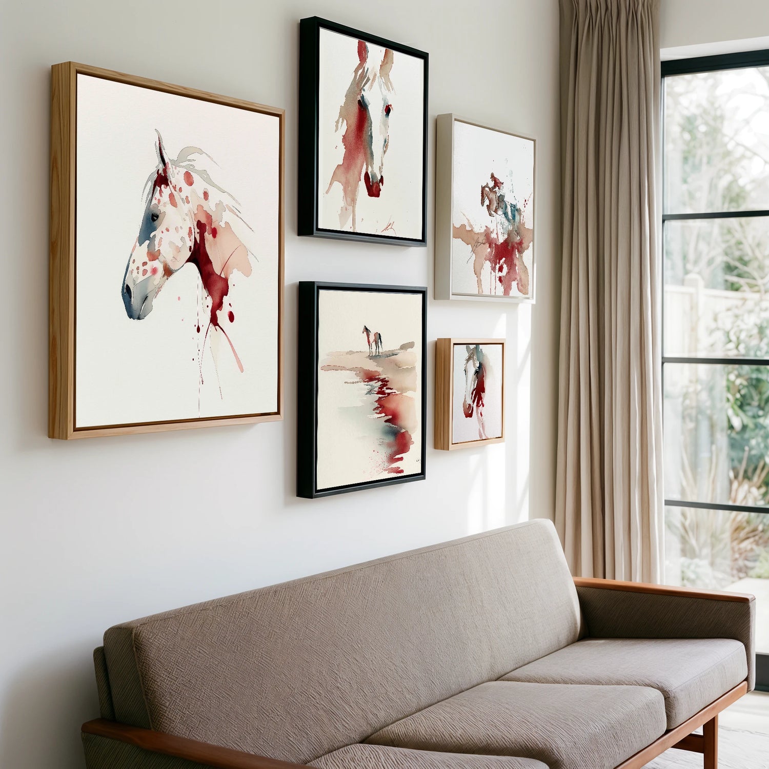 Gallery wall of art by Theodore Grant