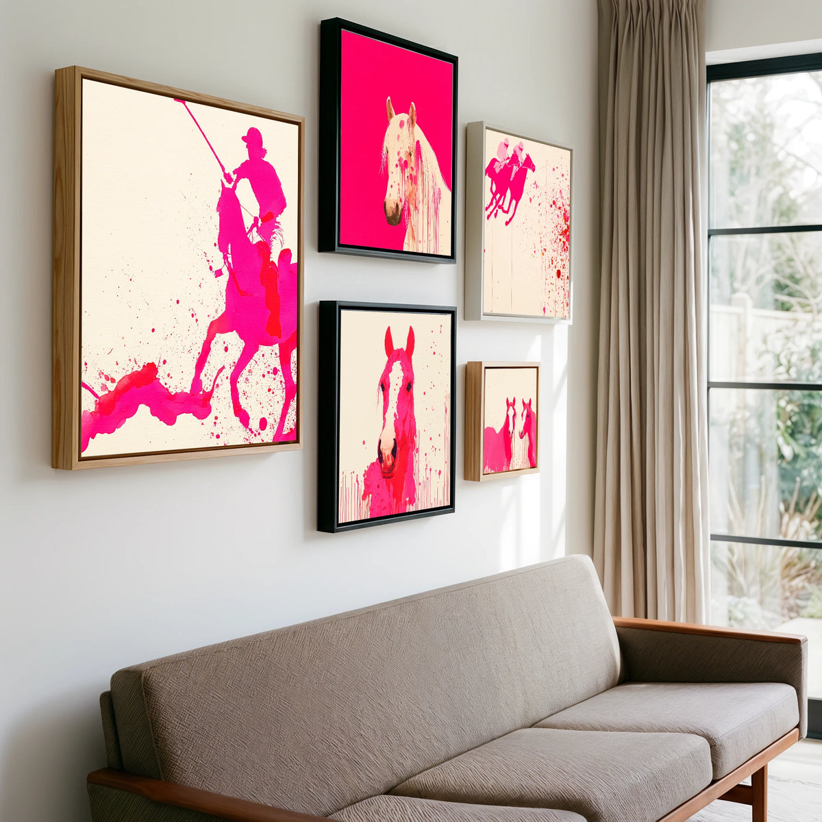 Gallery wall of art by Camilla Royston