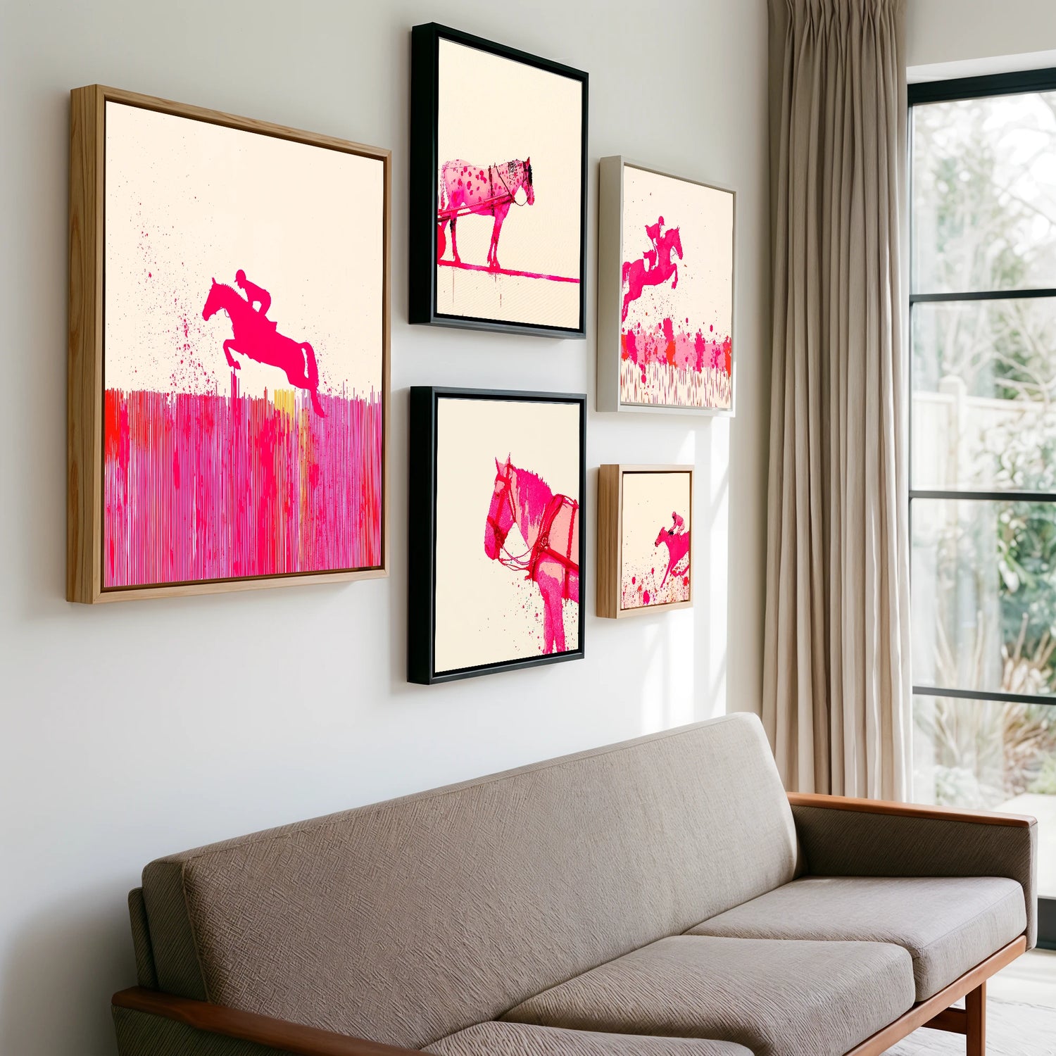 Gallery wall of art by Camilla Royston