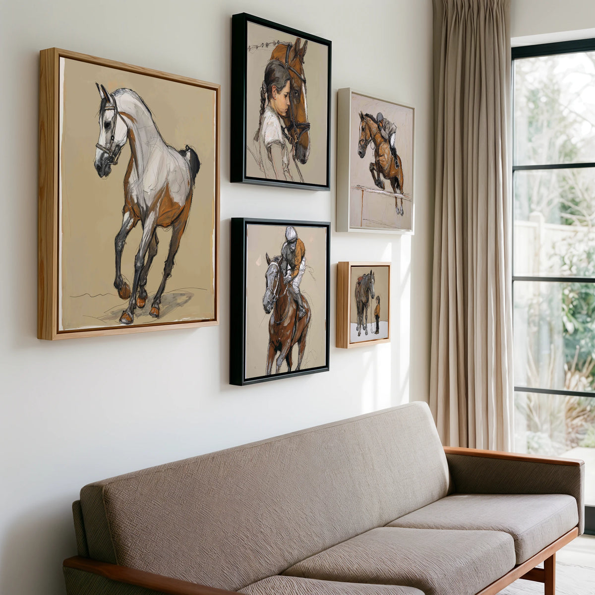 Gallery wall of art by Jasper Montgomery