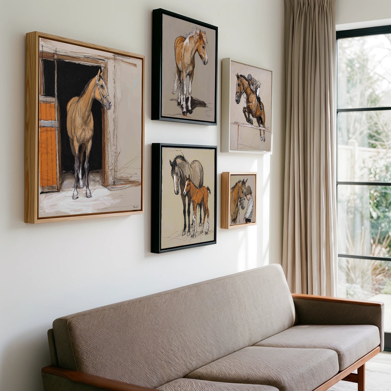 Gallery wall of art by Jasper Montgomery