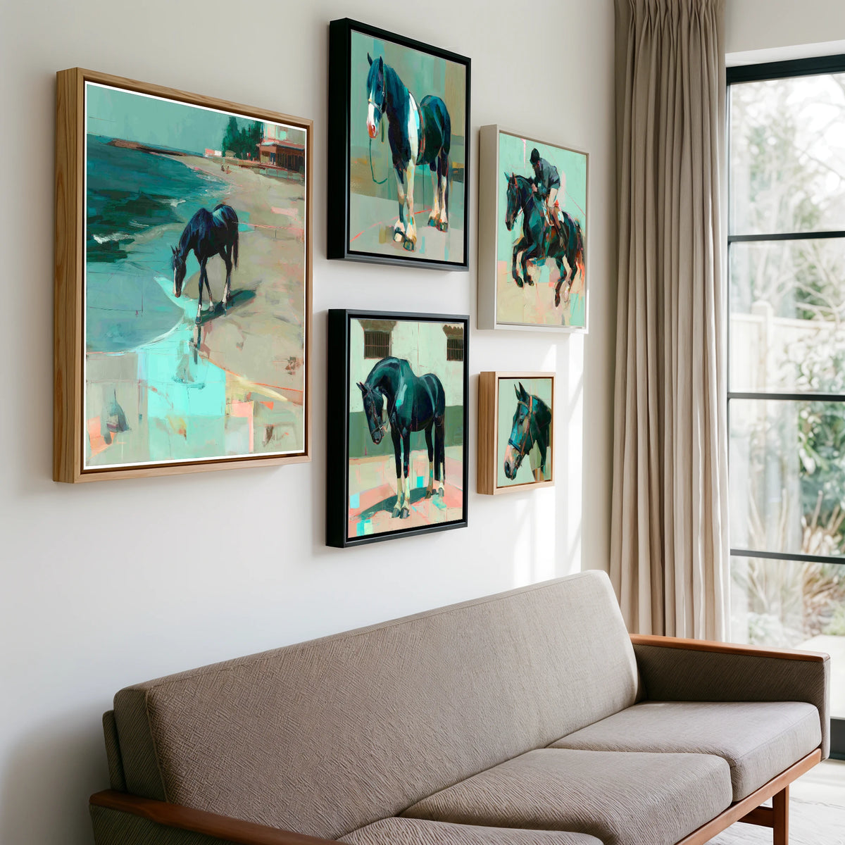 Gallery wall of art by Quentin Hart