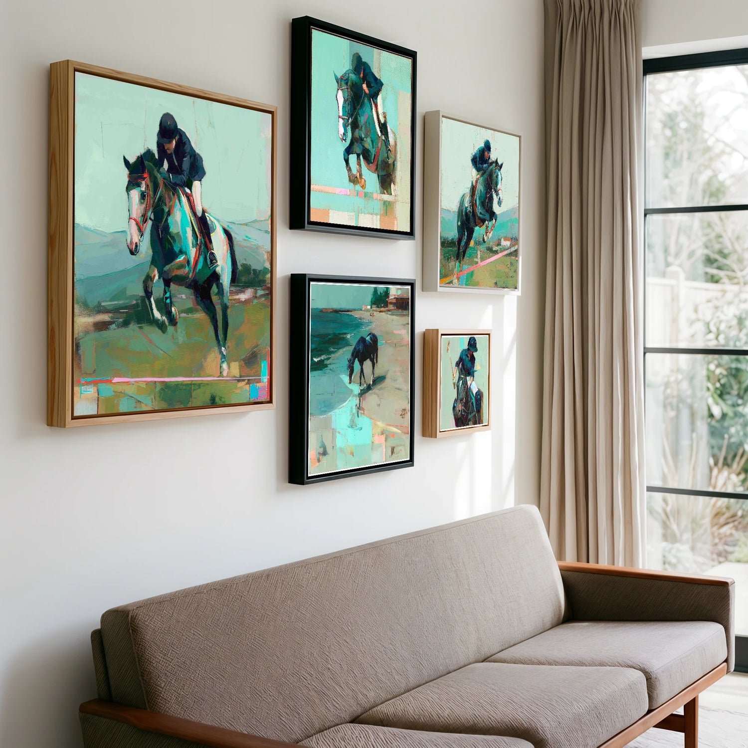 Gallery wall of art by Quentin Hart