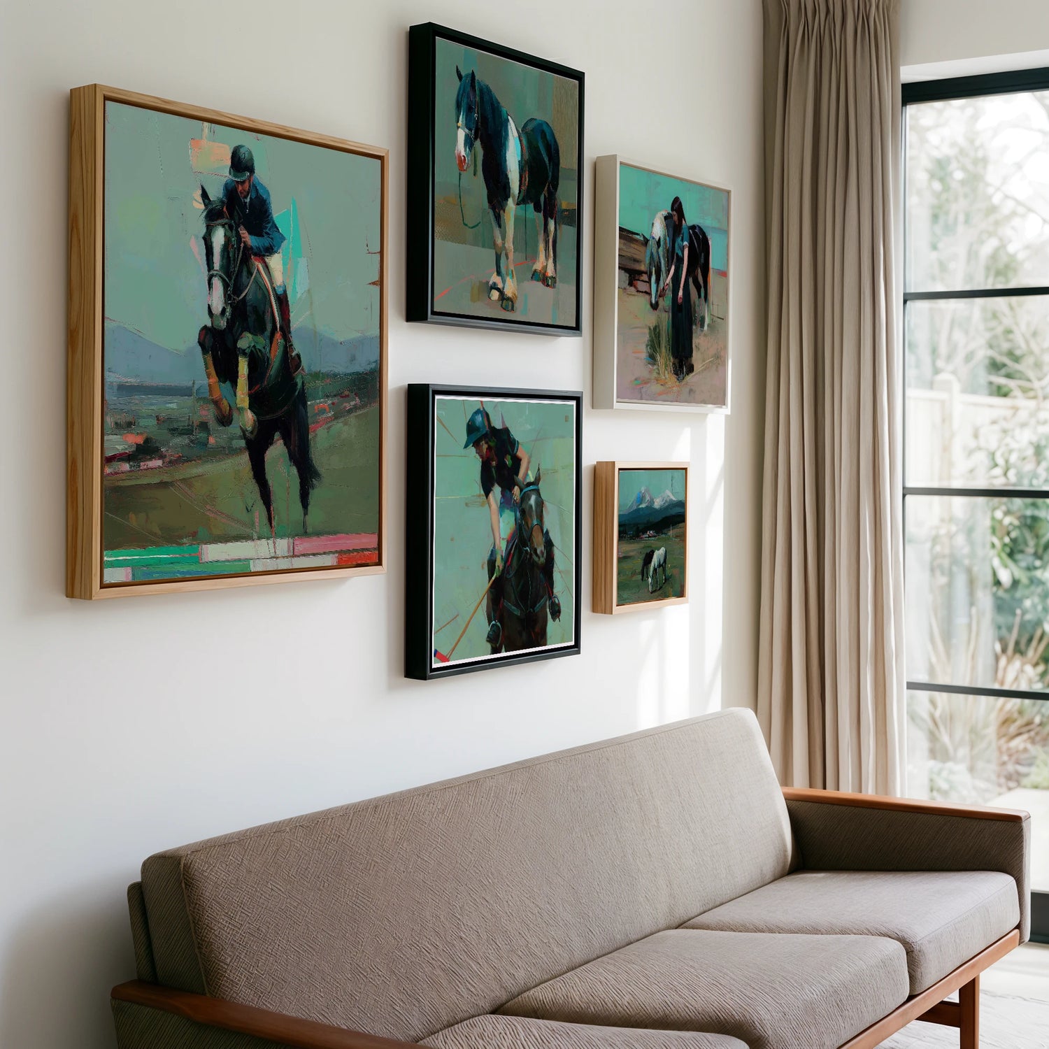 Gallery wall of art by Quentin Hart