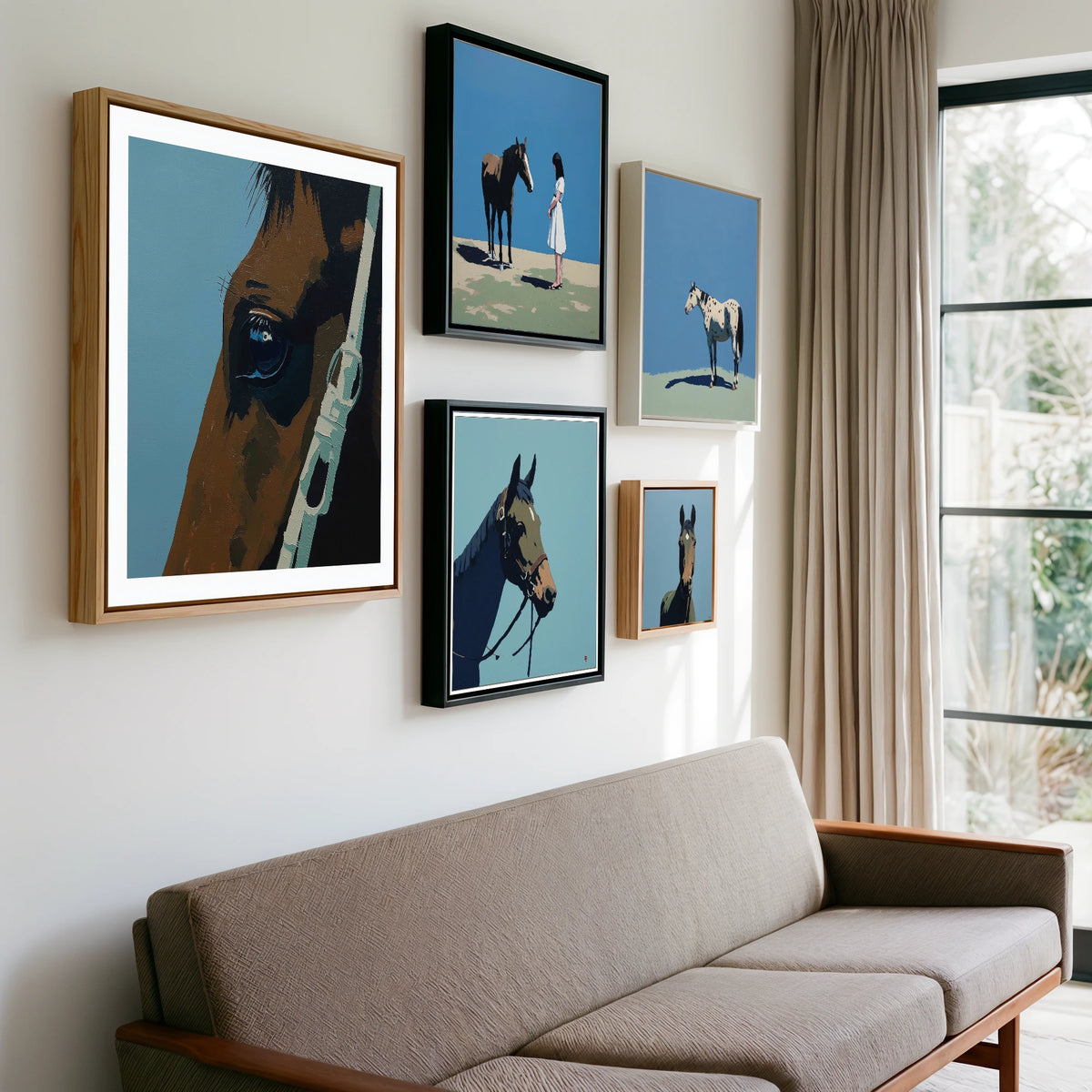 Gallery wall of art by Preston Hale