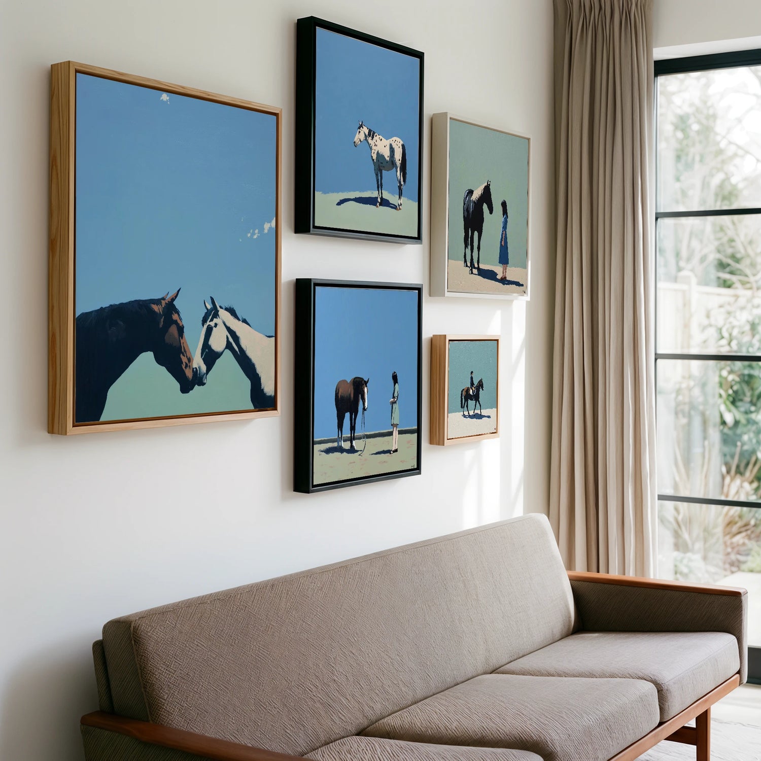 Gallery wall of art by Preston Hale