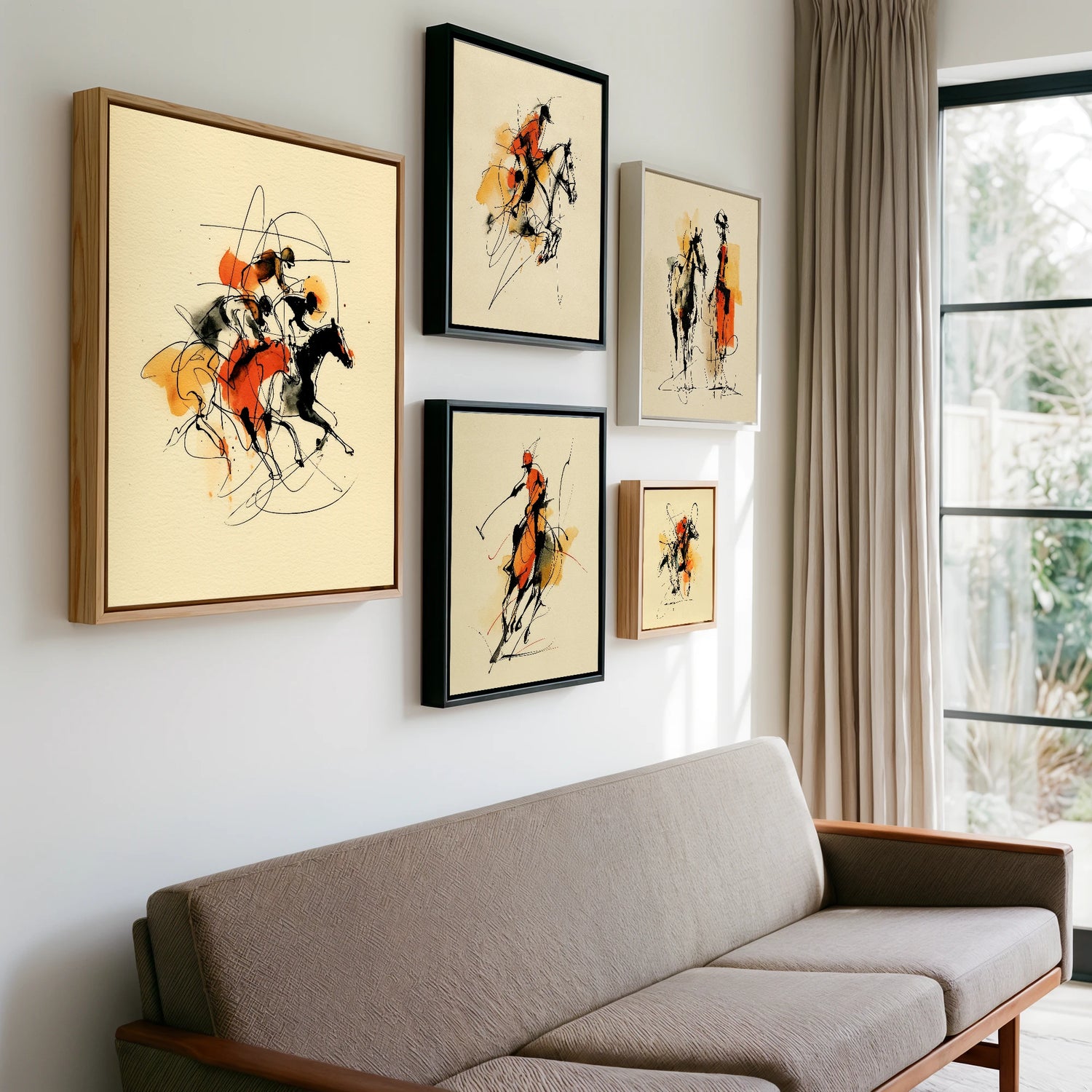 Gallery wall of art by Edwin Carlisle