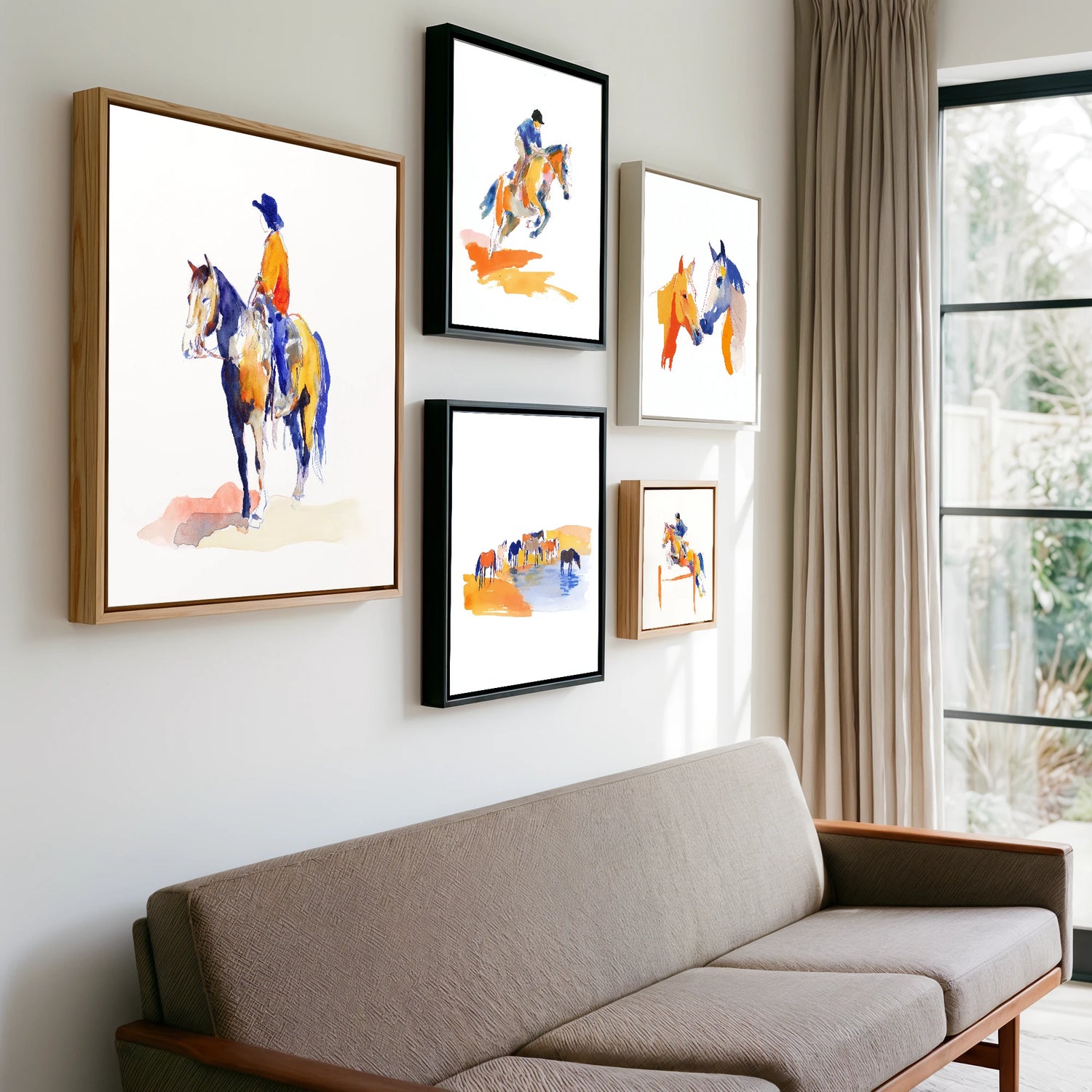 Gallery wall of art by Maxwell Flynn