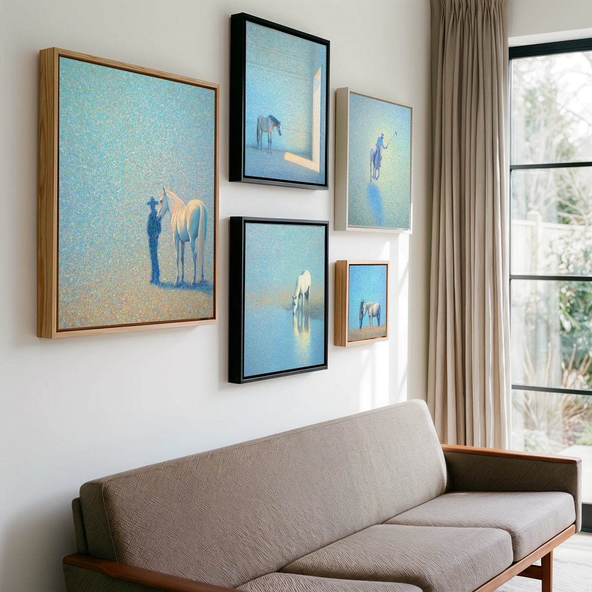 Gallery wall of art by Sienna Radcliffe