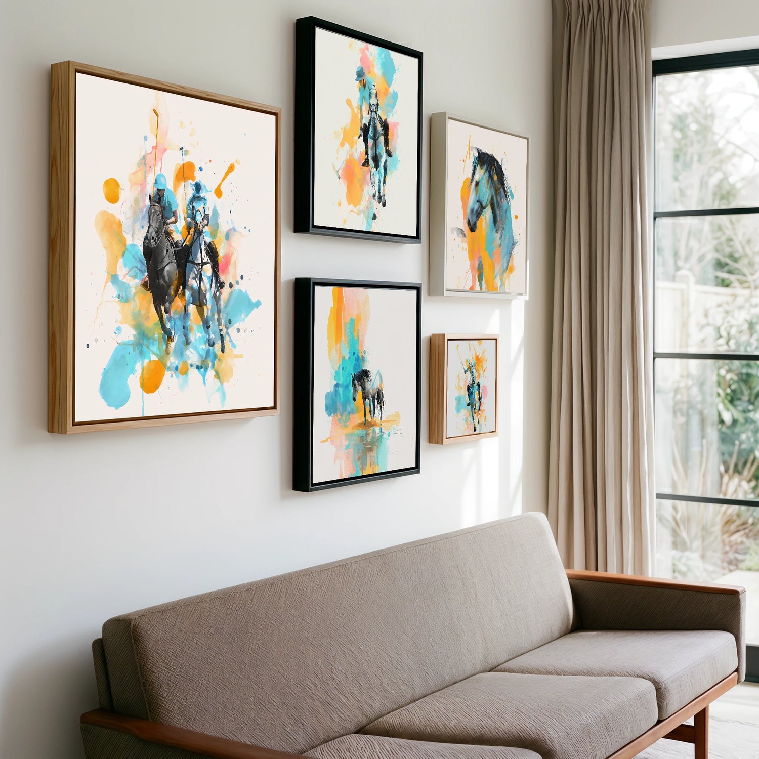 Gallery wall of art by Gwendolyn Hurst