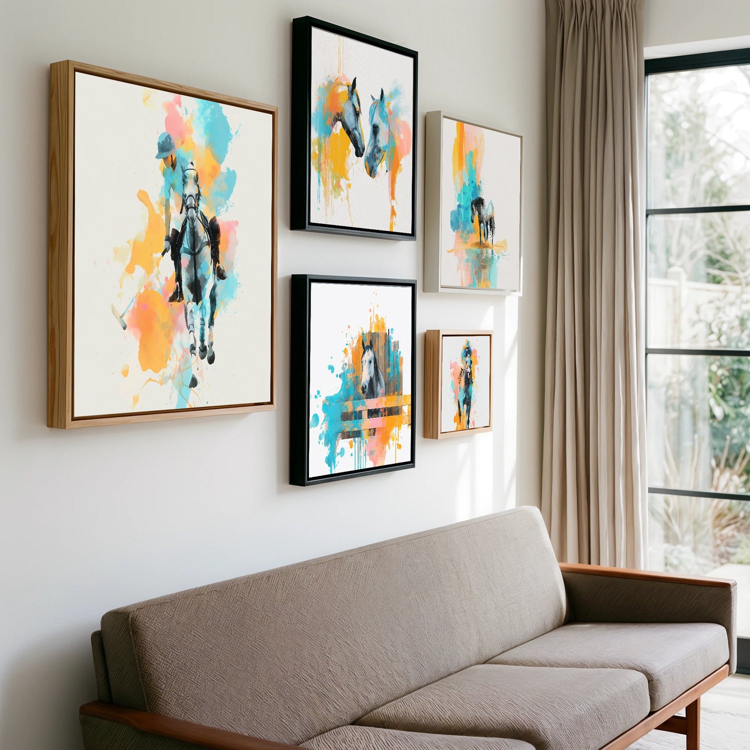 Gallery wall of art by Gwendolyn Hurst