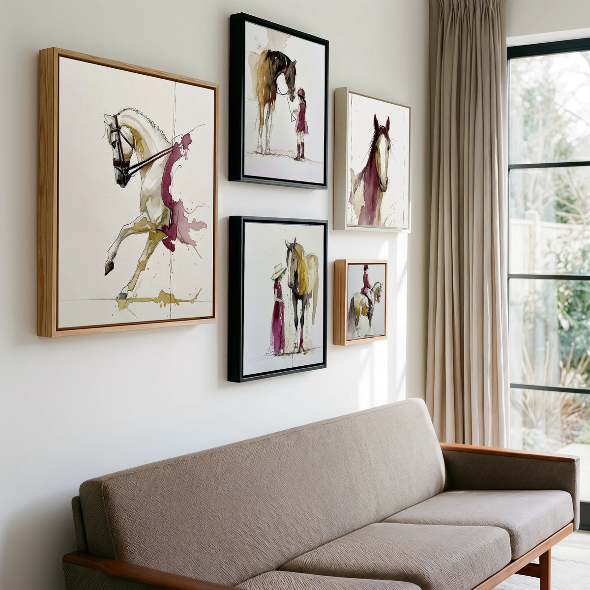 Gallery wall of art by Edward Harrington