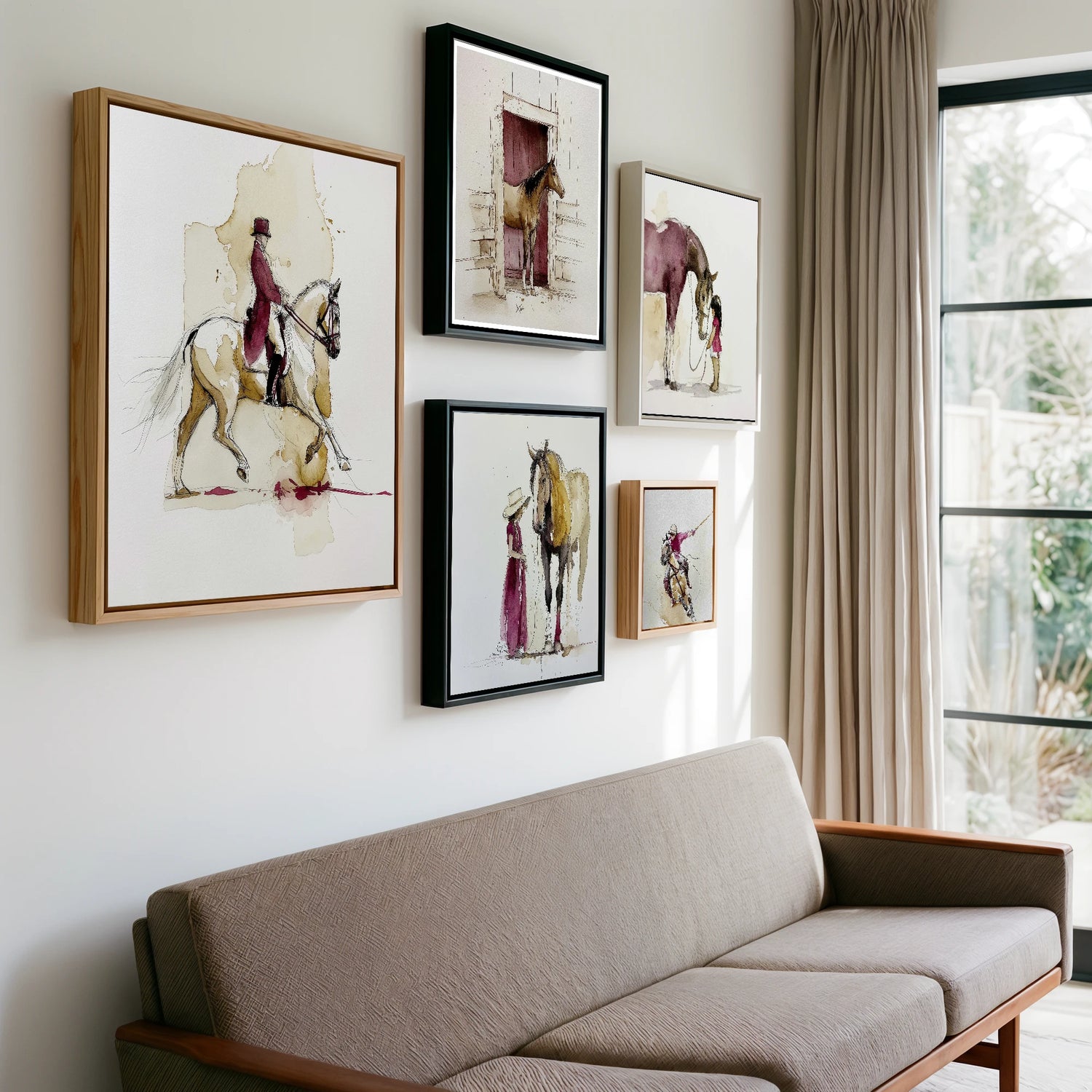 Gallery wall of art by Edward Harrington