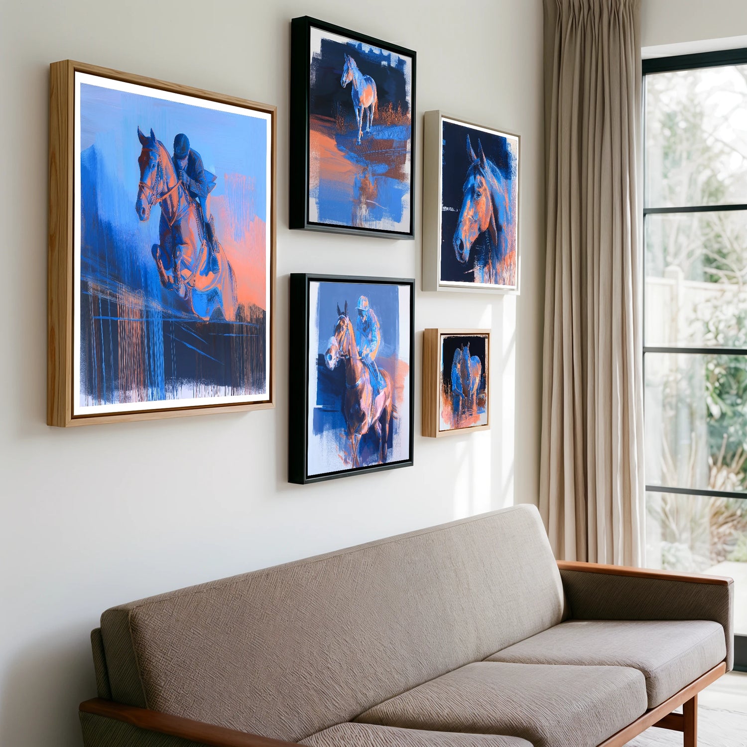 Gallery wall of art by Charles Ashford