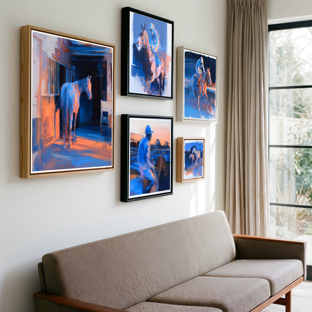 Gallery wall of art by Charles Ashford