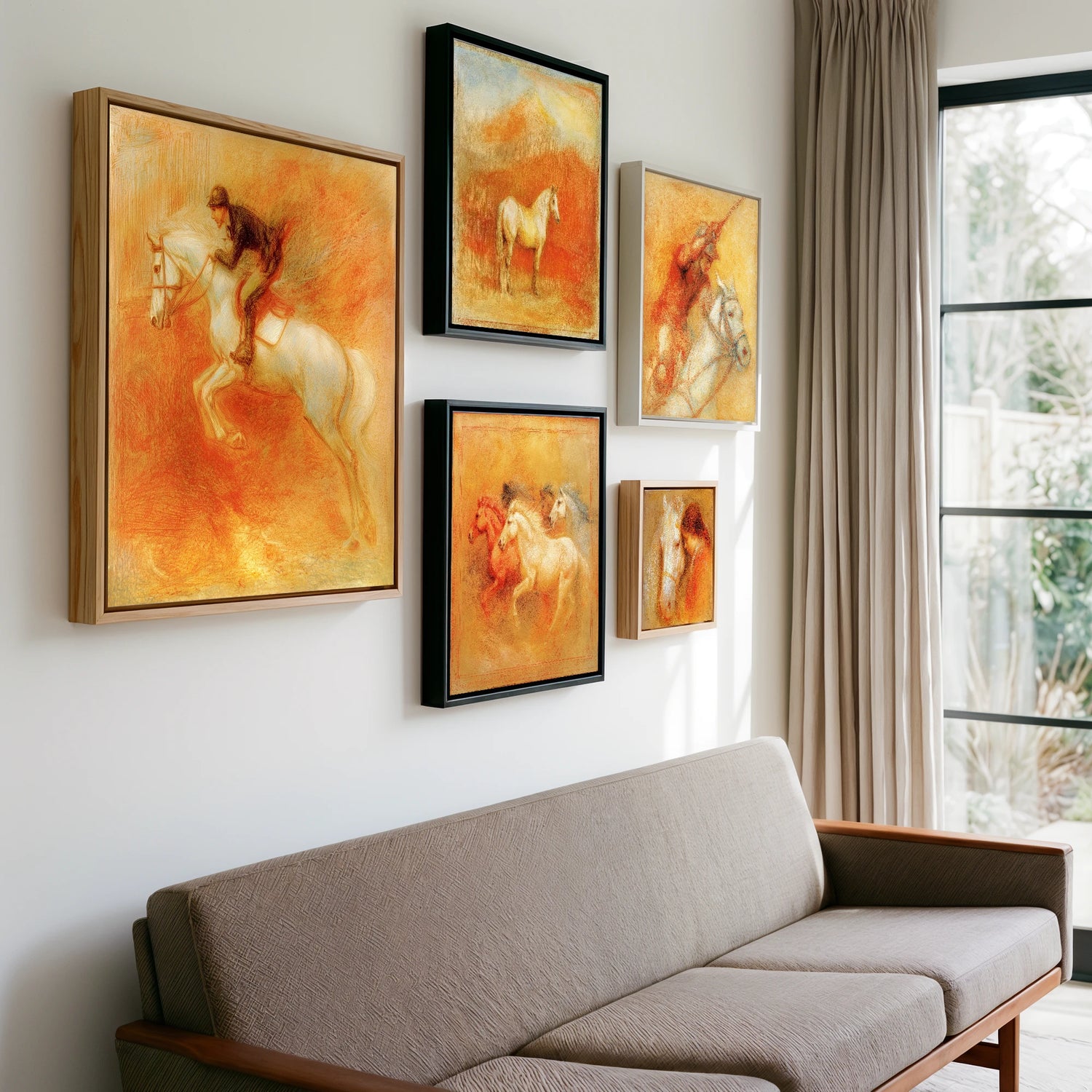 Gallery wall of art by Douglas Fairley