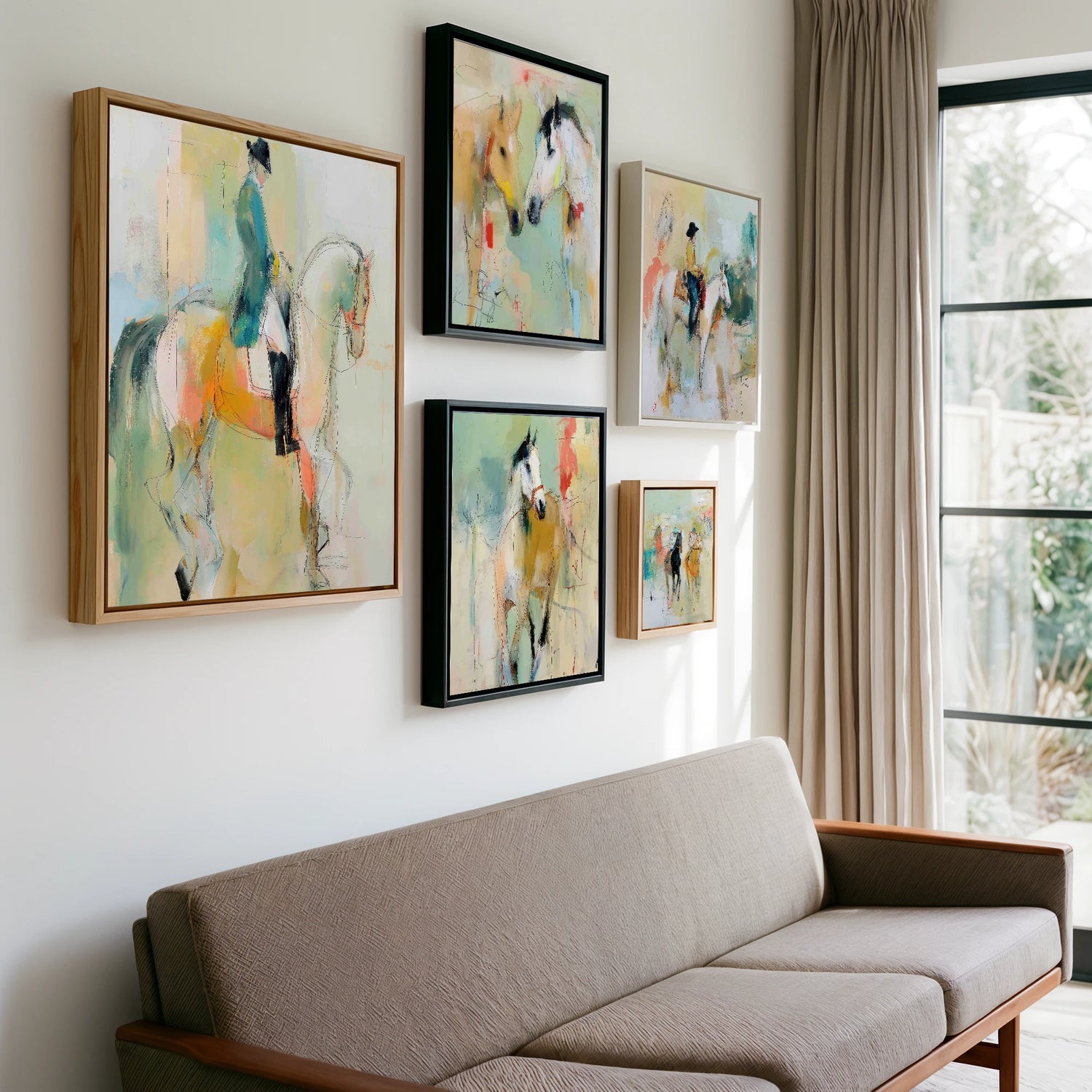 Gallery wall of art by Antonia Blythe