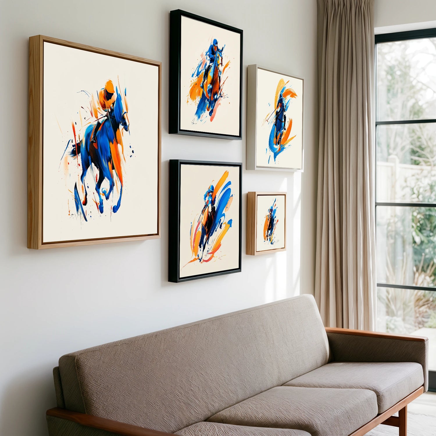 Gallery wall of art by Winston Archer
