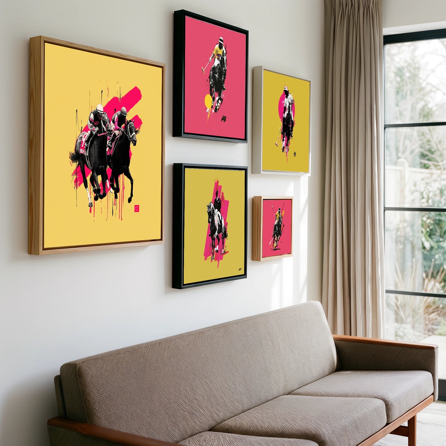 Gallery wall of art by Maximilian Somerset
