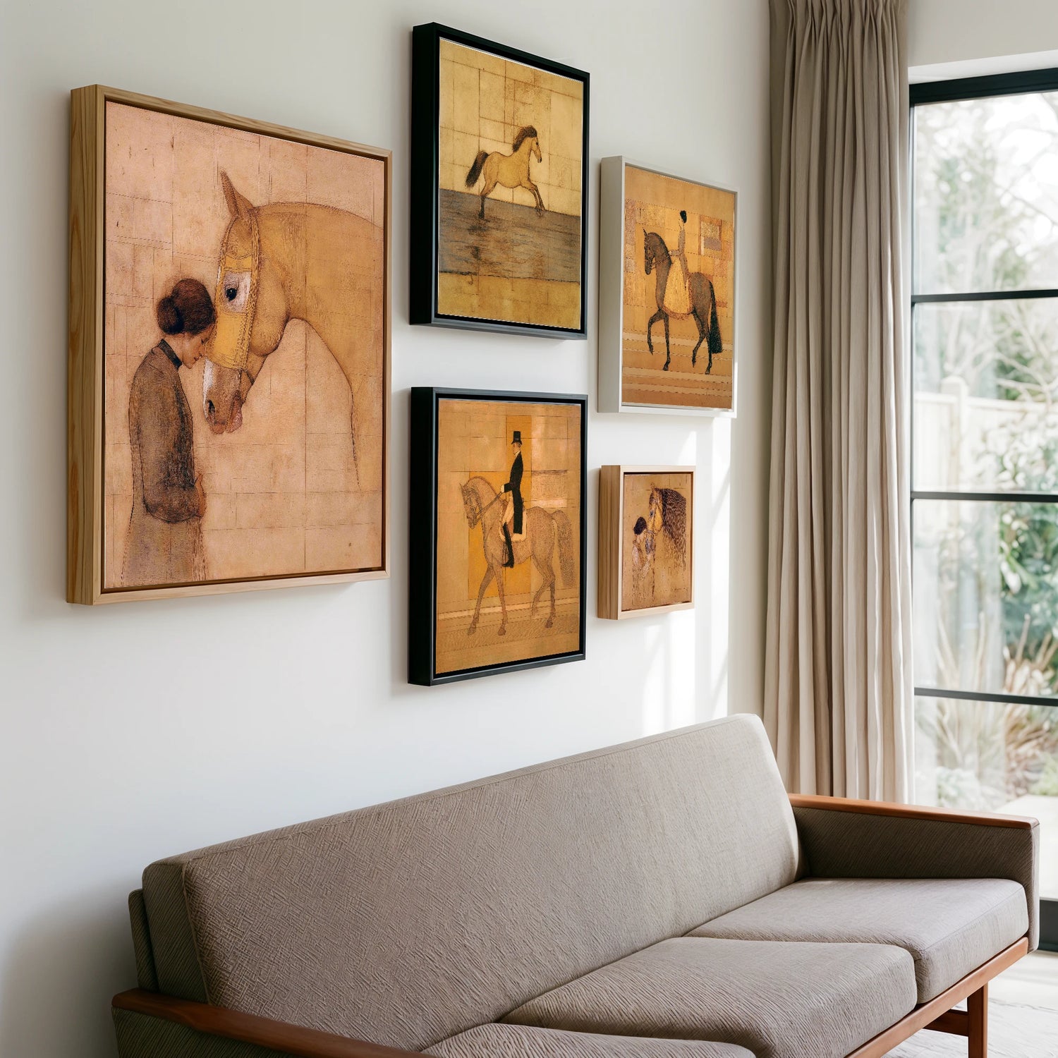 Gallery wall of art by Sophie Laurent