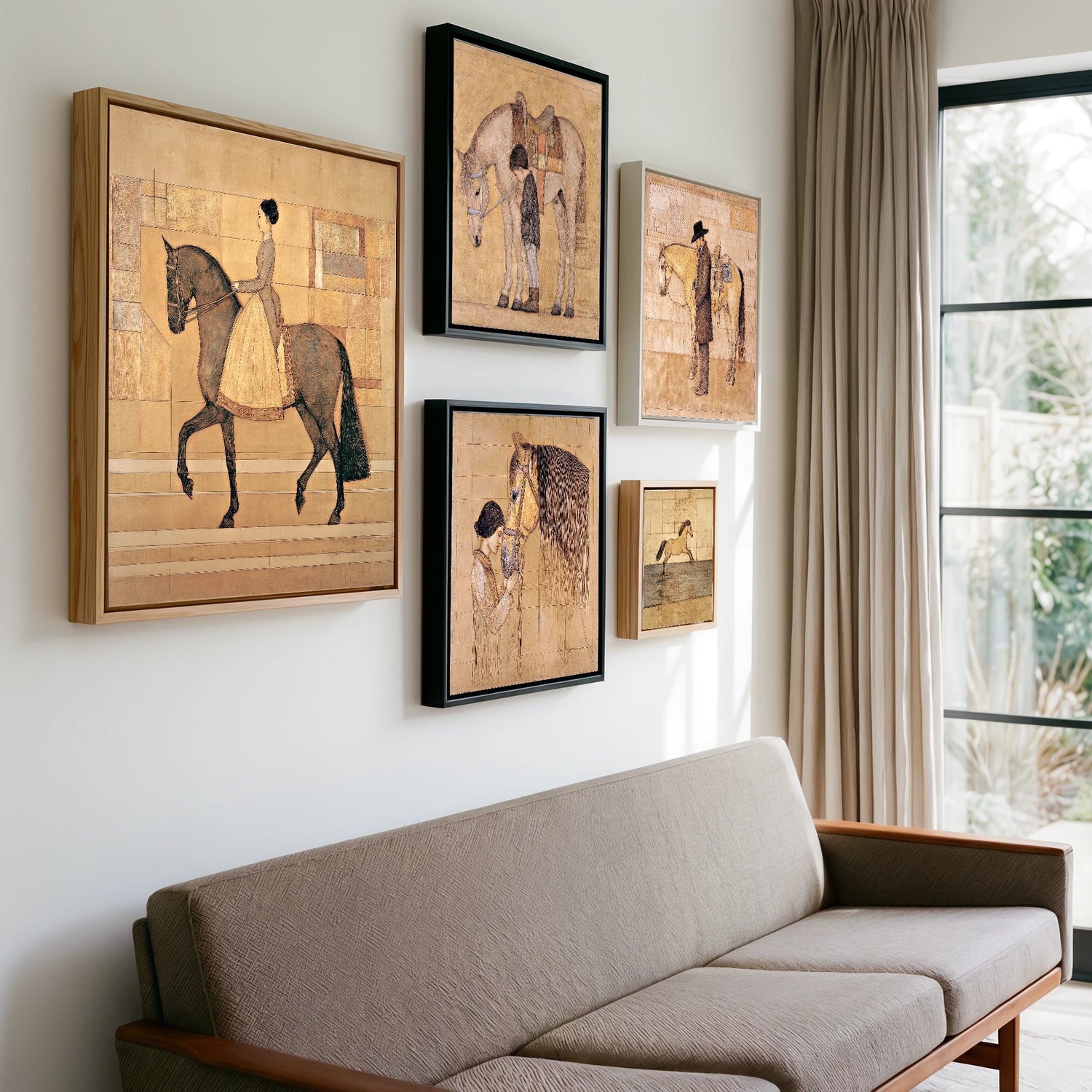 Gallery wall of art by Sophie Laurent