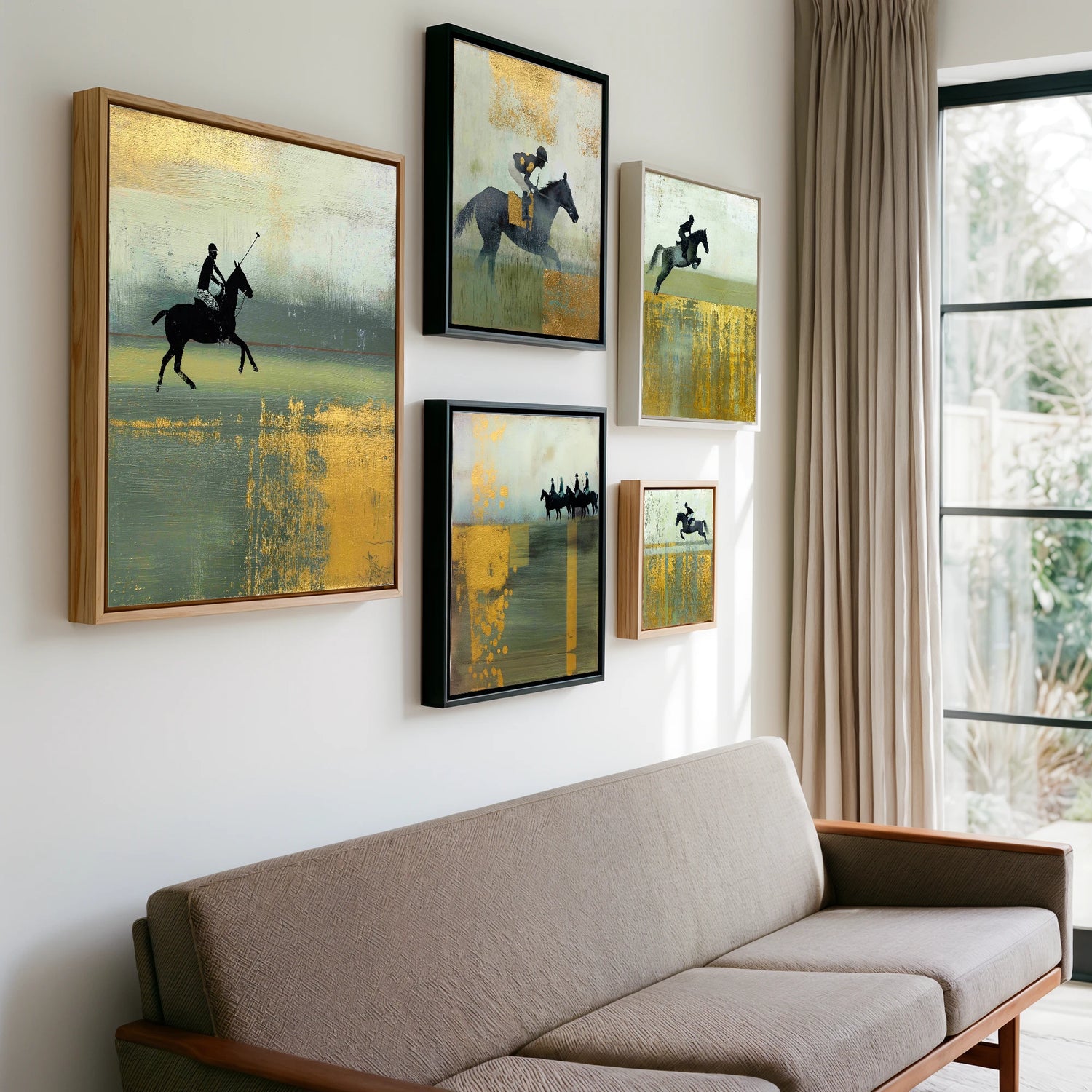 Gallery wall of art by Graham Whitaker