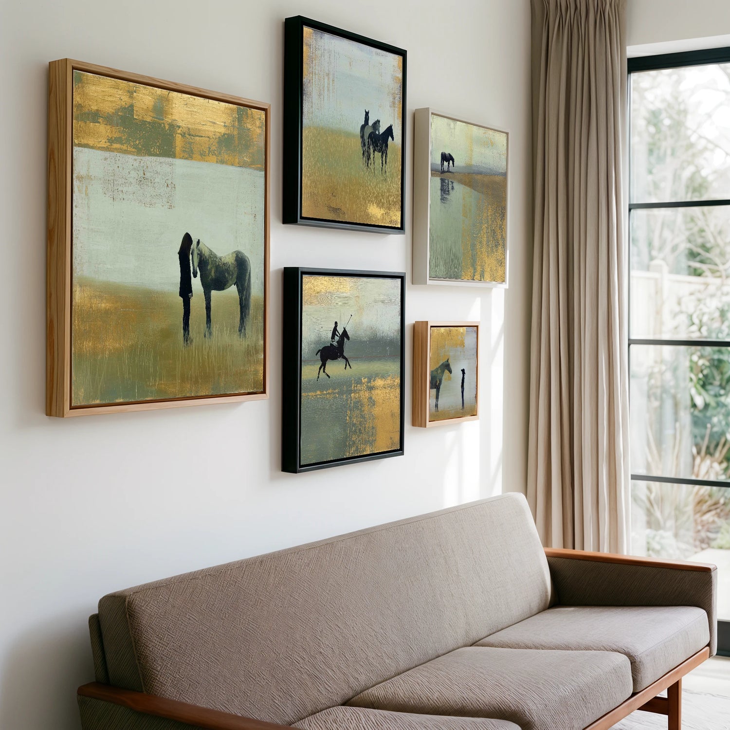 Gallery wall of art by Graham Whitaker