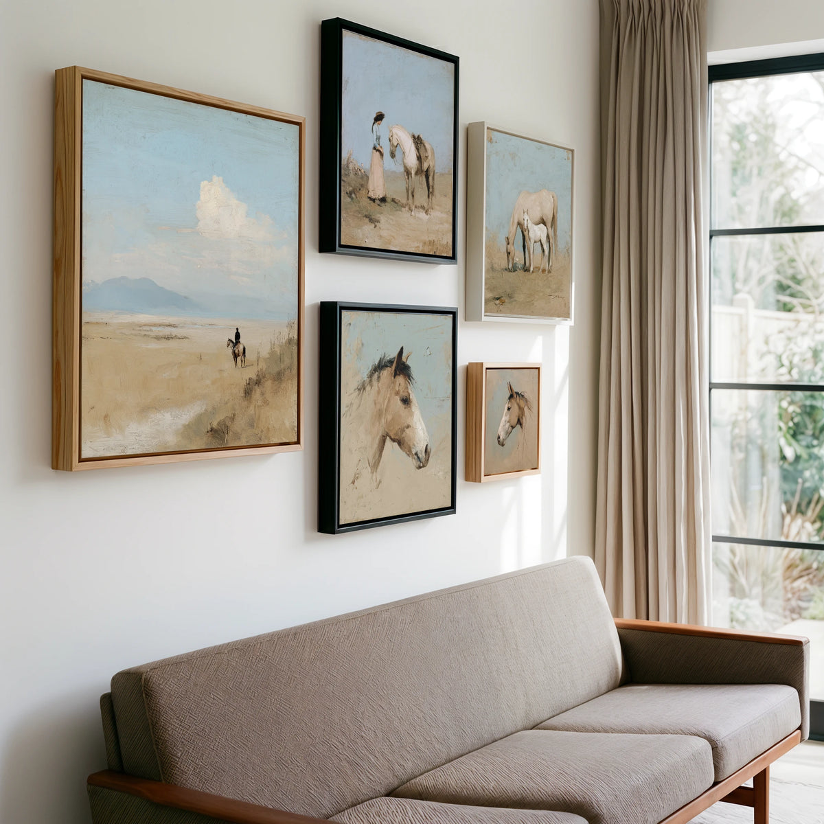 Gallery wall of art by Frederick Lowell