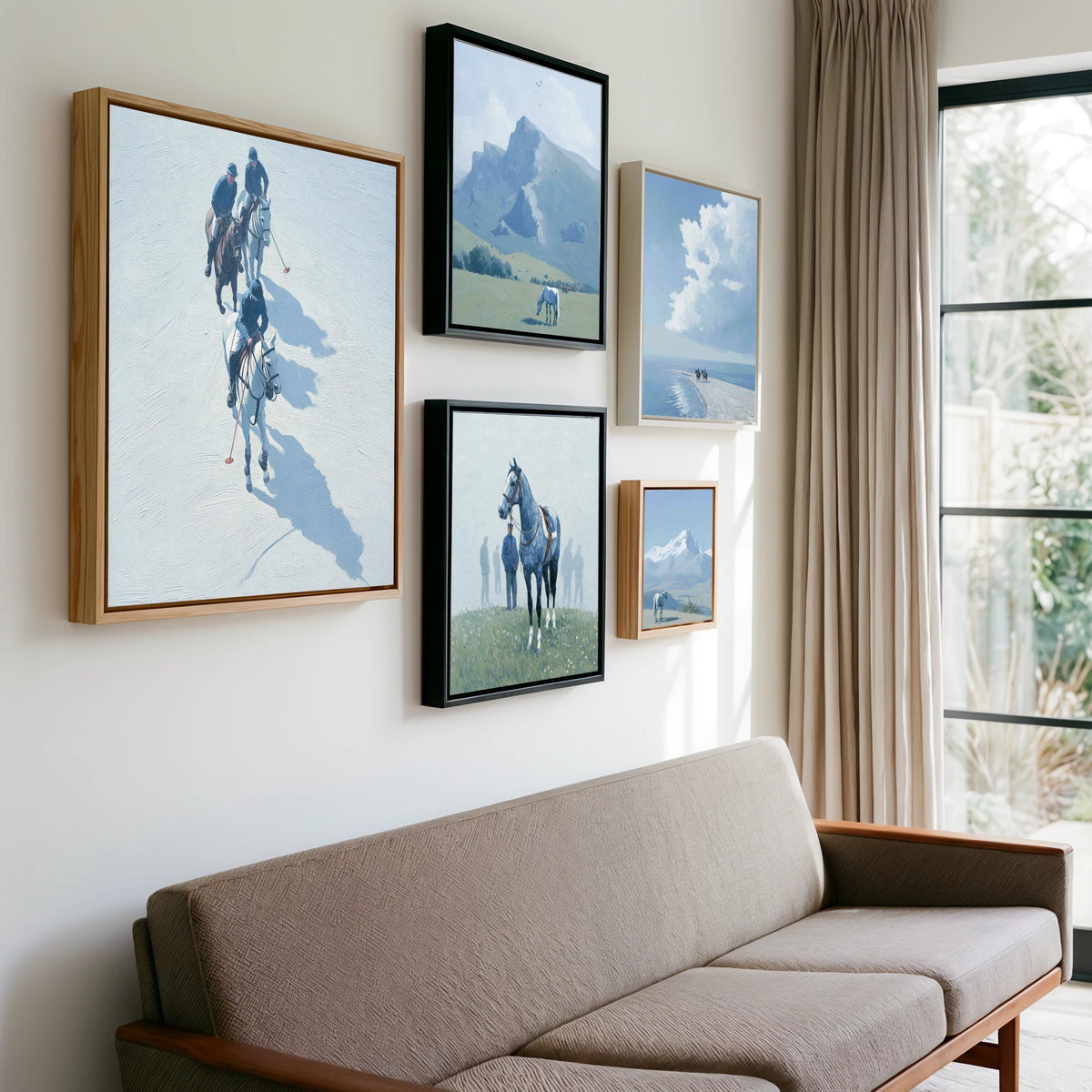Gallery wall of art by Oscar Pendleton