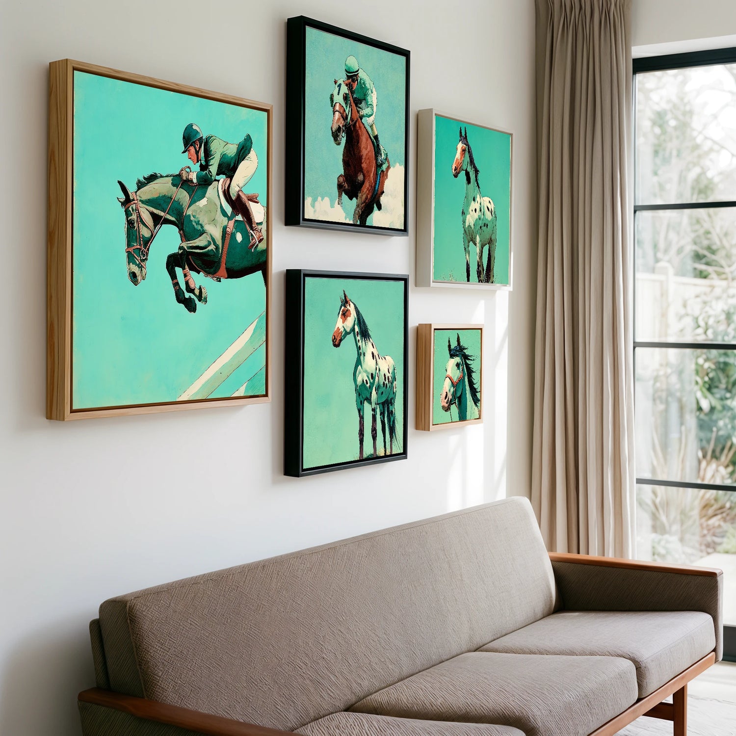 Gallery wall of art by Declan Foley