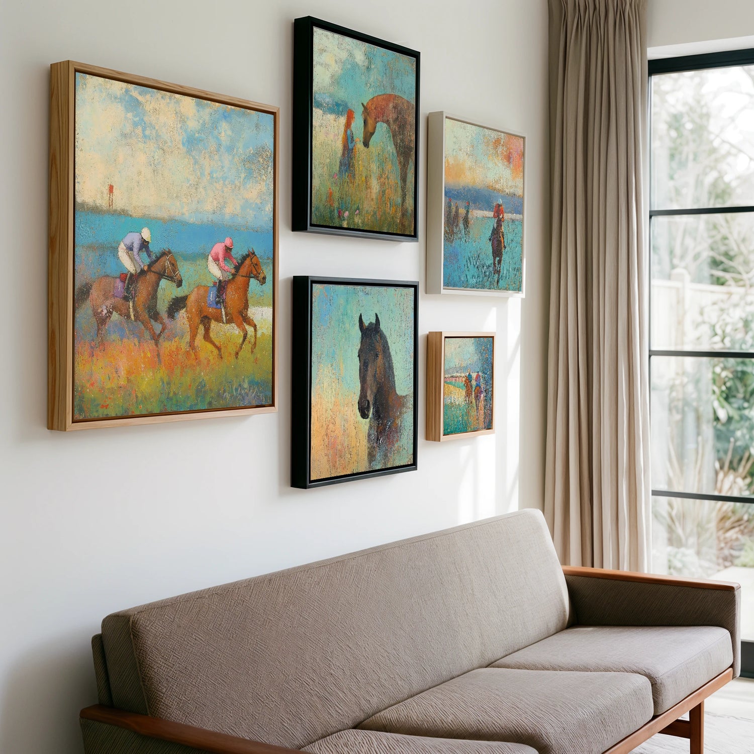 Gallery wall of art by Benedict Croft