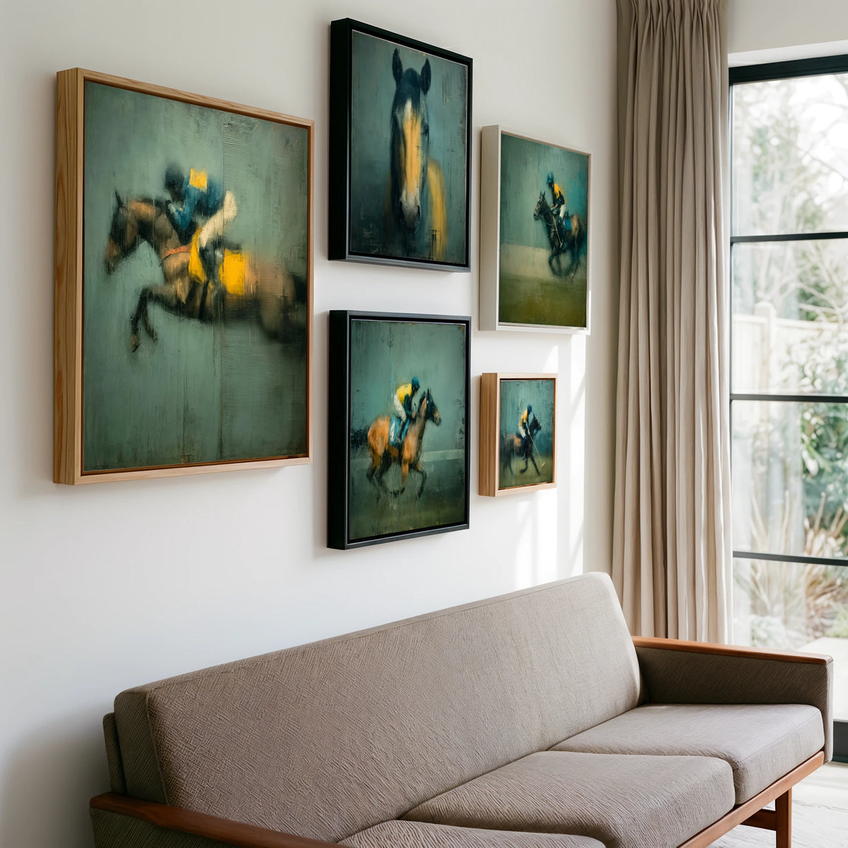 Gallery wall of art by Alaric Townsend