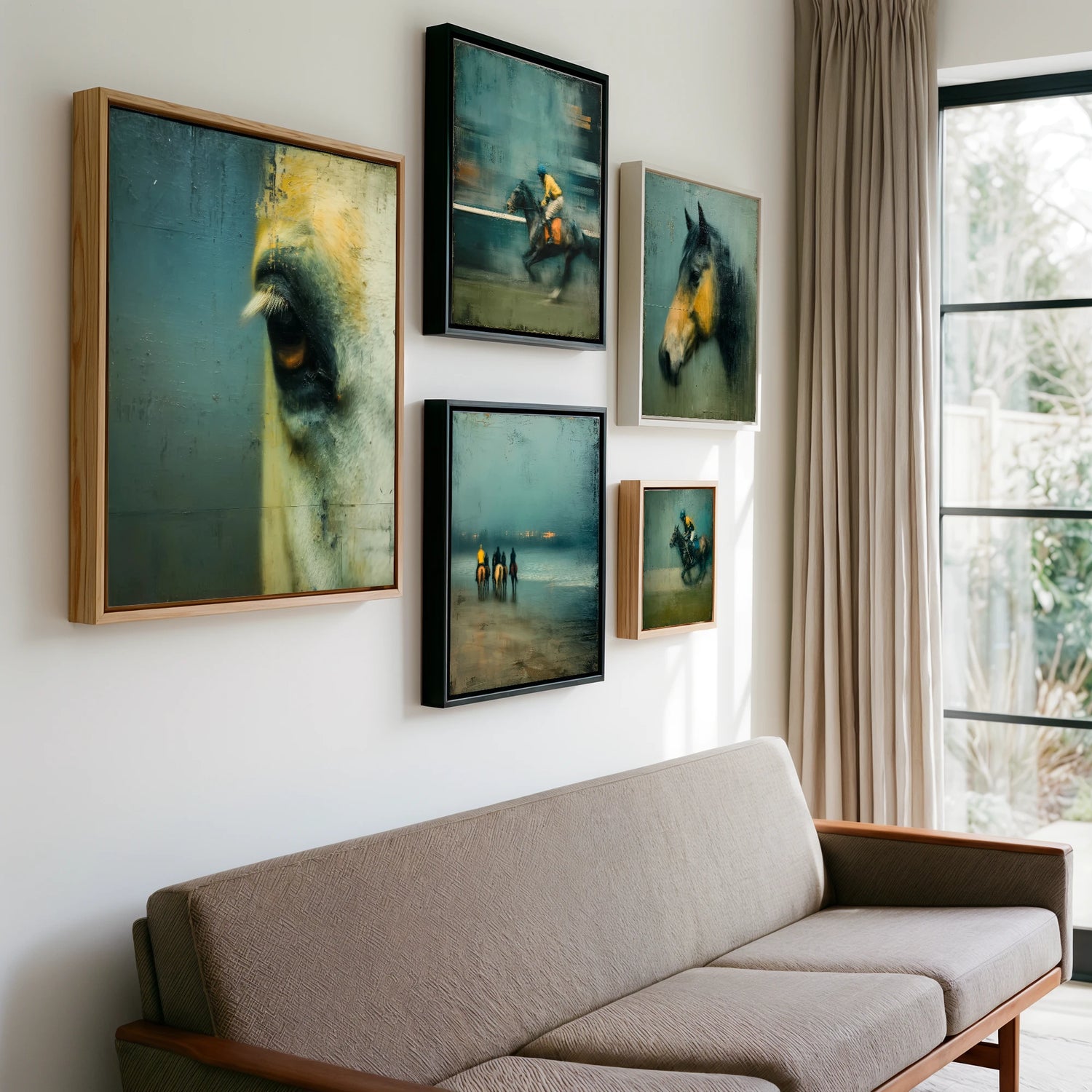 Gallery wall of art by Alaric Townsend