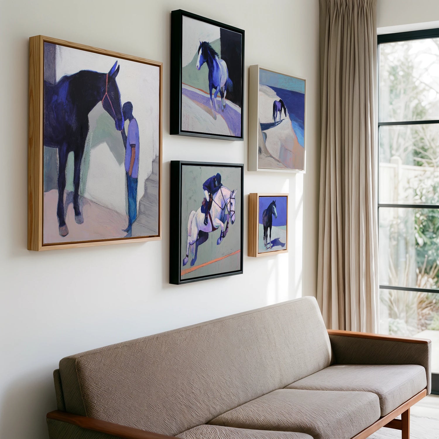 Gallery wall of art by Marcus Vane