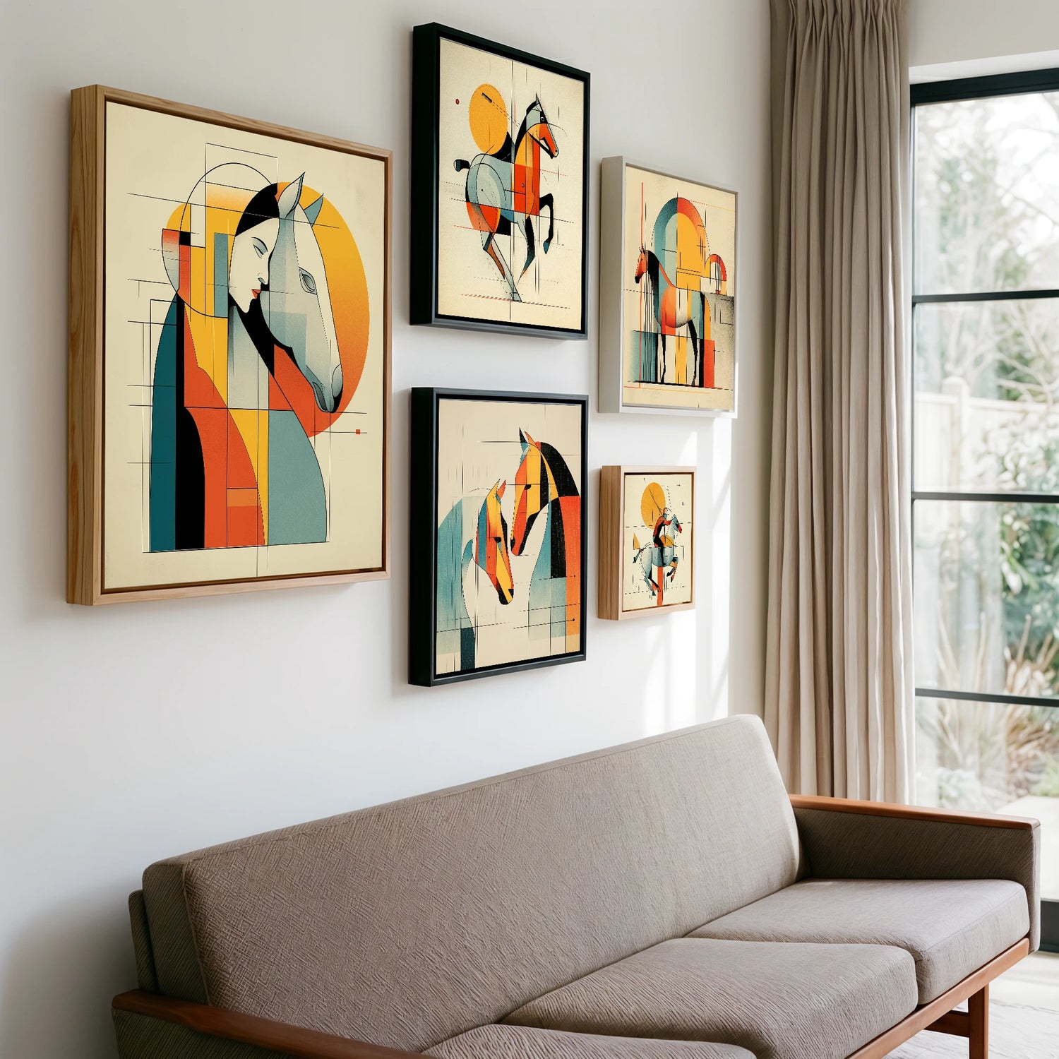 Gallery wall of art by Dominic Vaughn