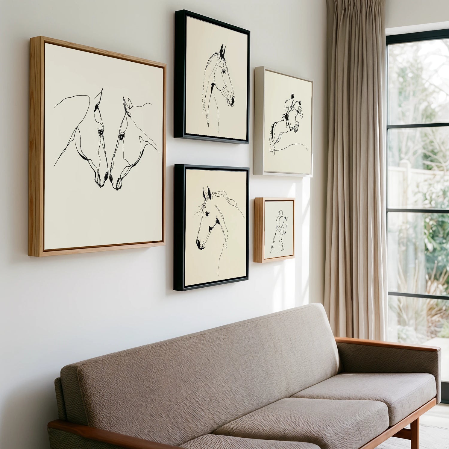 Gallery wall of art by Penelope Fox