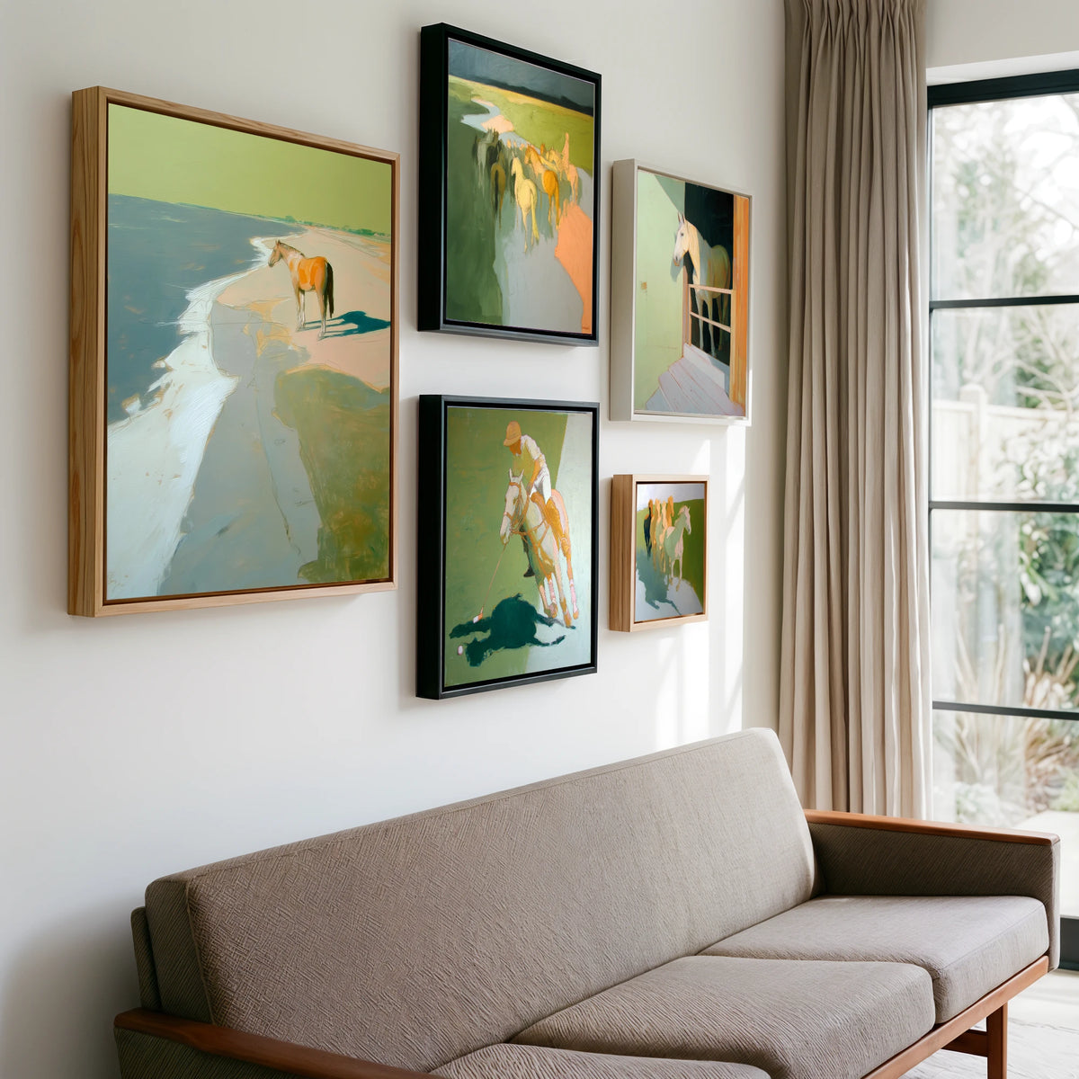 Gallery wall of art by Emerson Grey