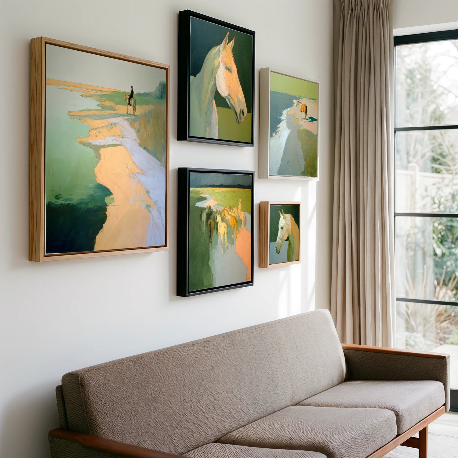 Gallery wall of art by Emerson Grey
