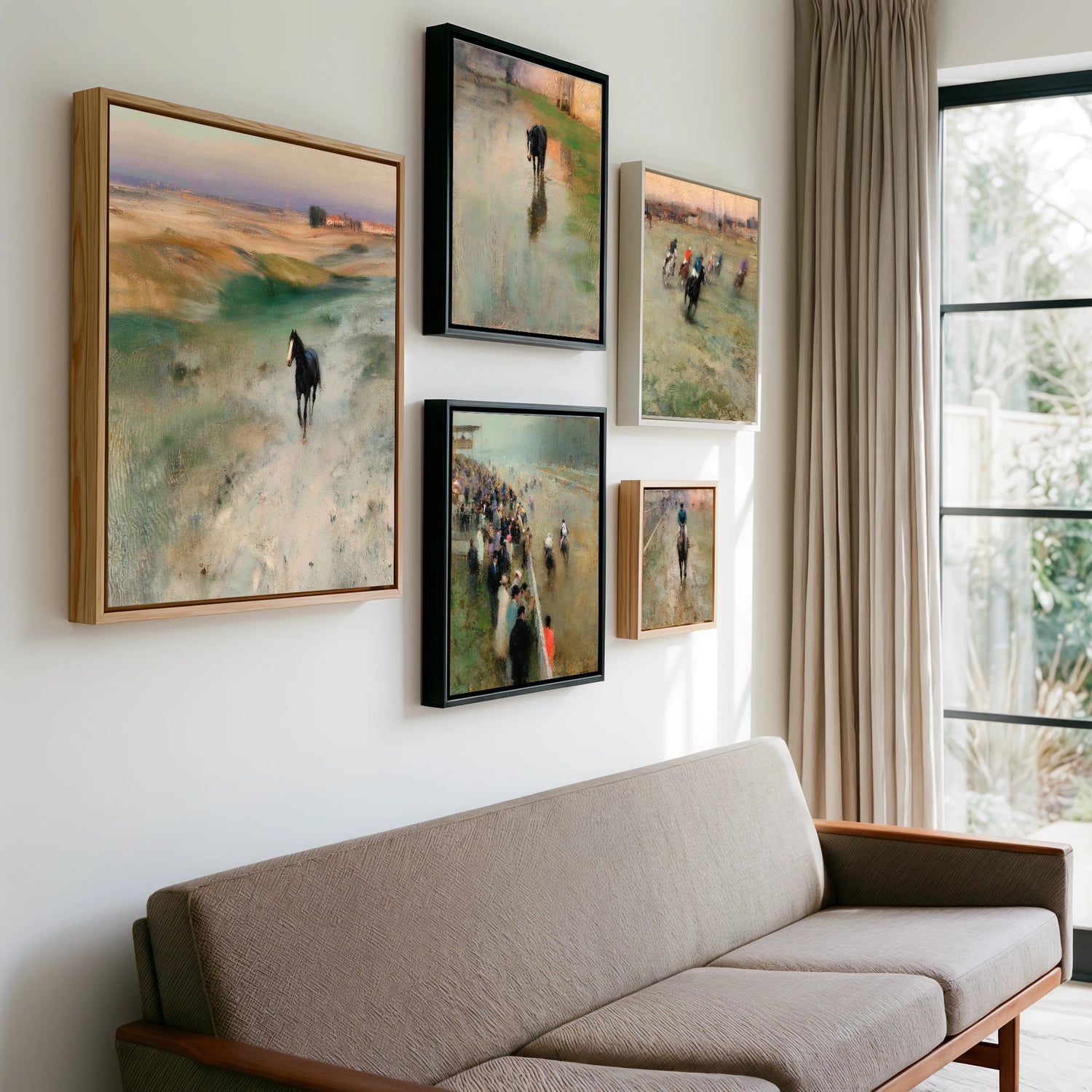 Gallery wall of art by Nathaniel Reed