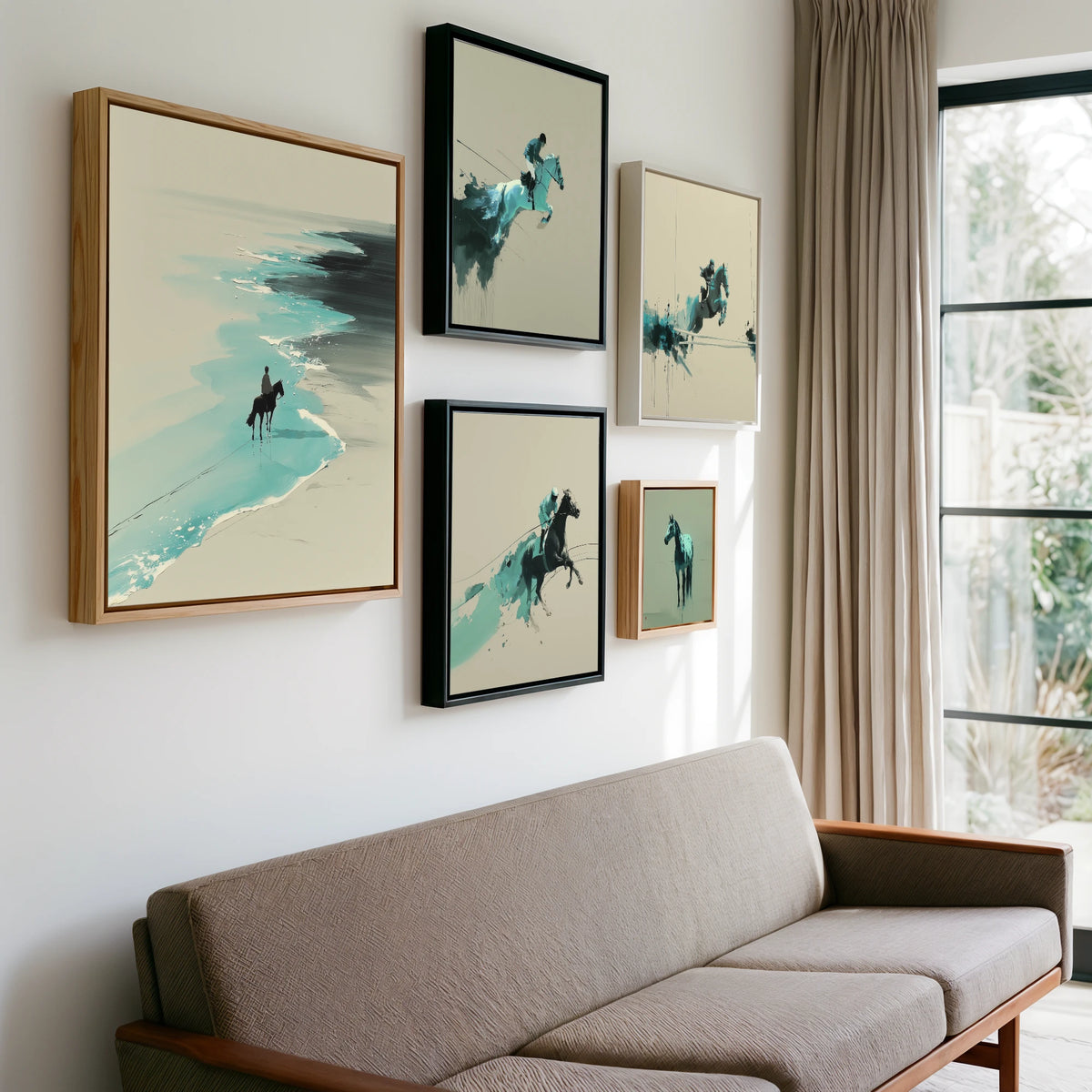 Gallery wall of art by Callum Ross