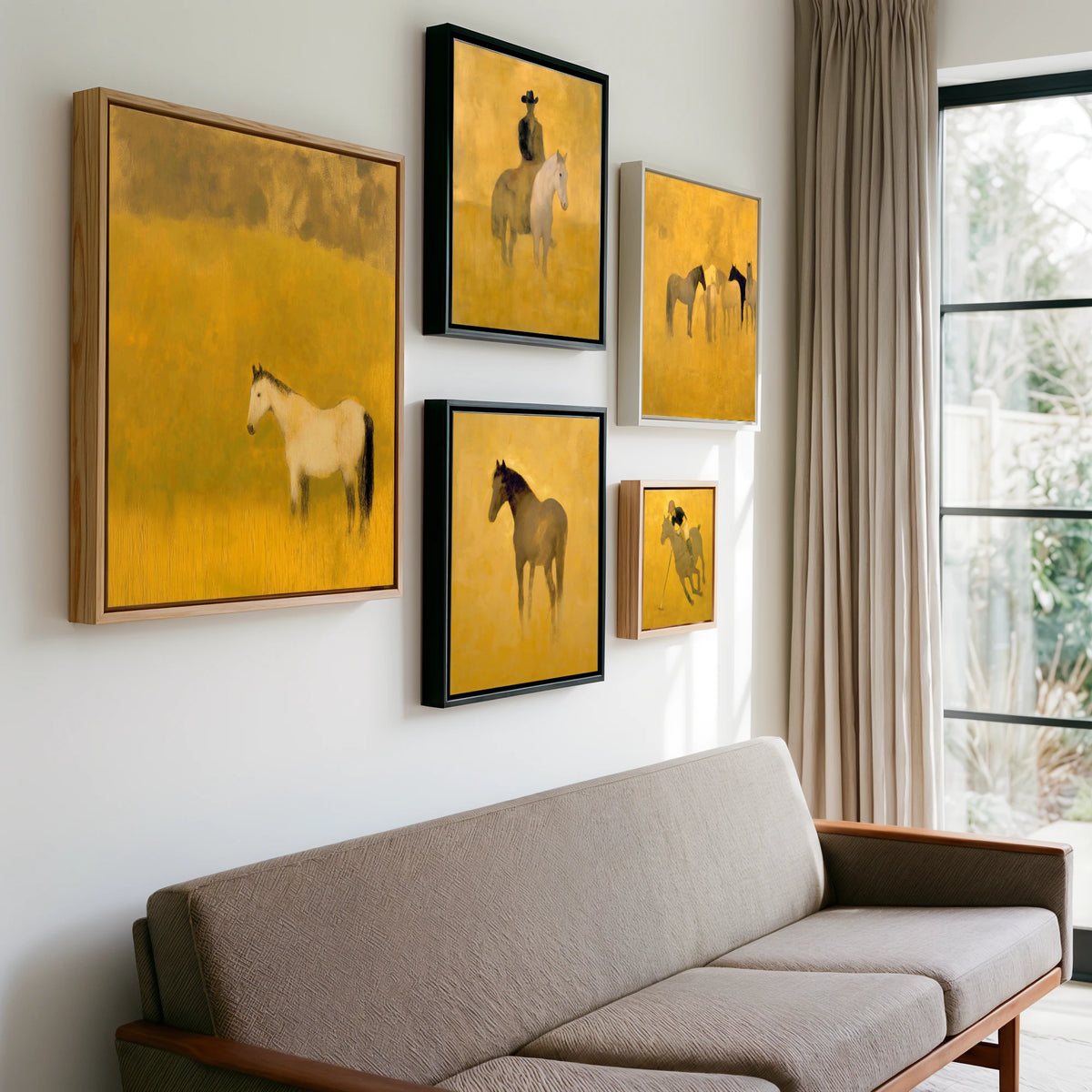 Gallery wall of art by Vincent Delaney