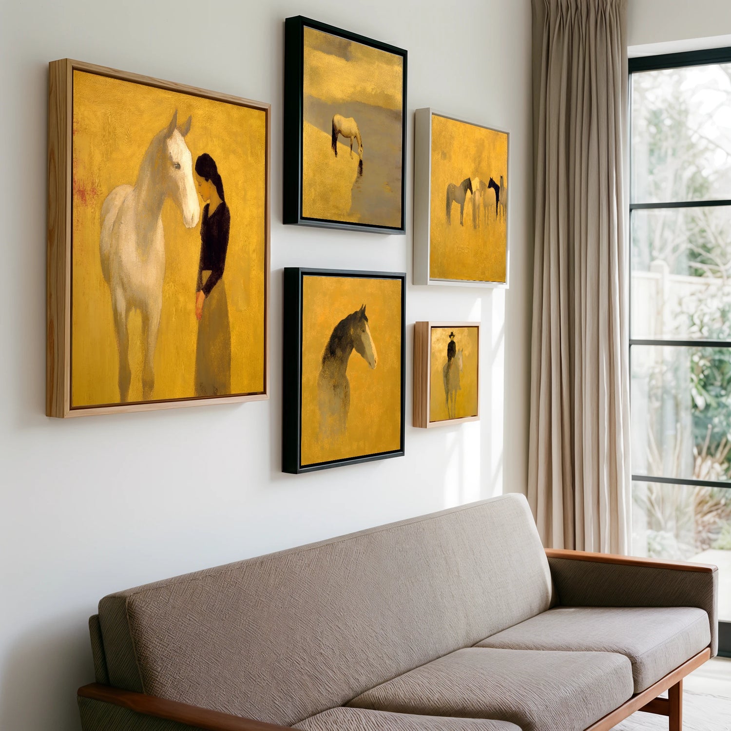 Gallery wall of art by Vincent Delaney