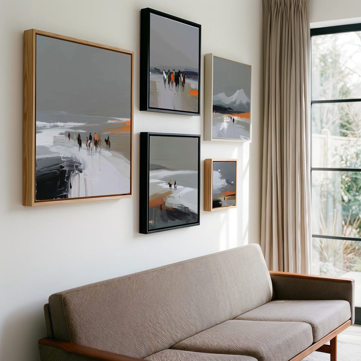 Gallery wall of art by Cedric Barrett