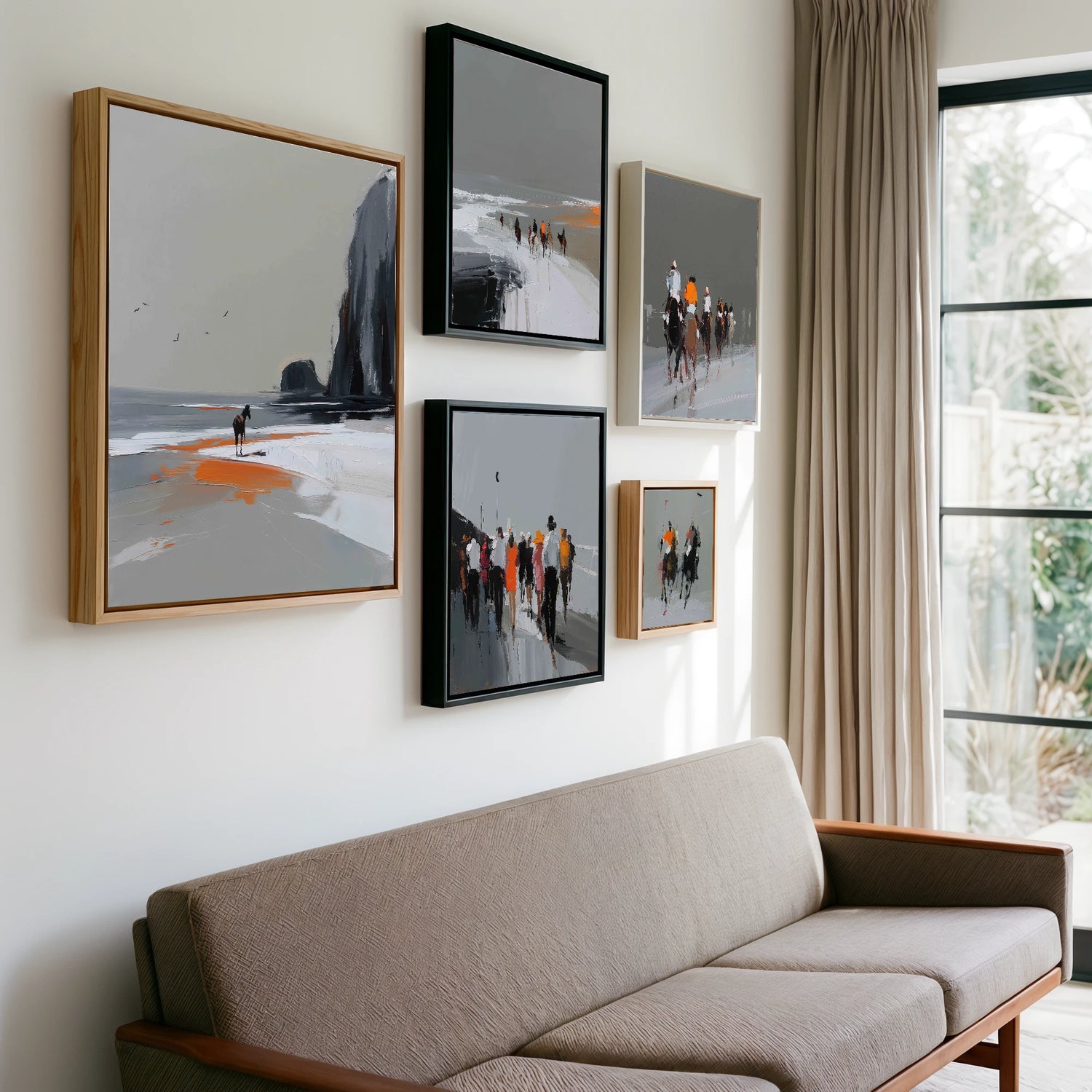 Gallery wall of art by Cedric Barrett