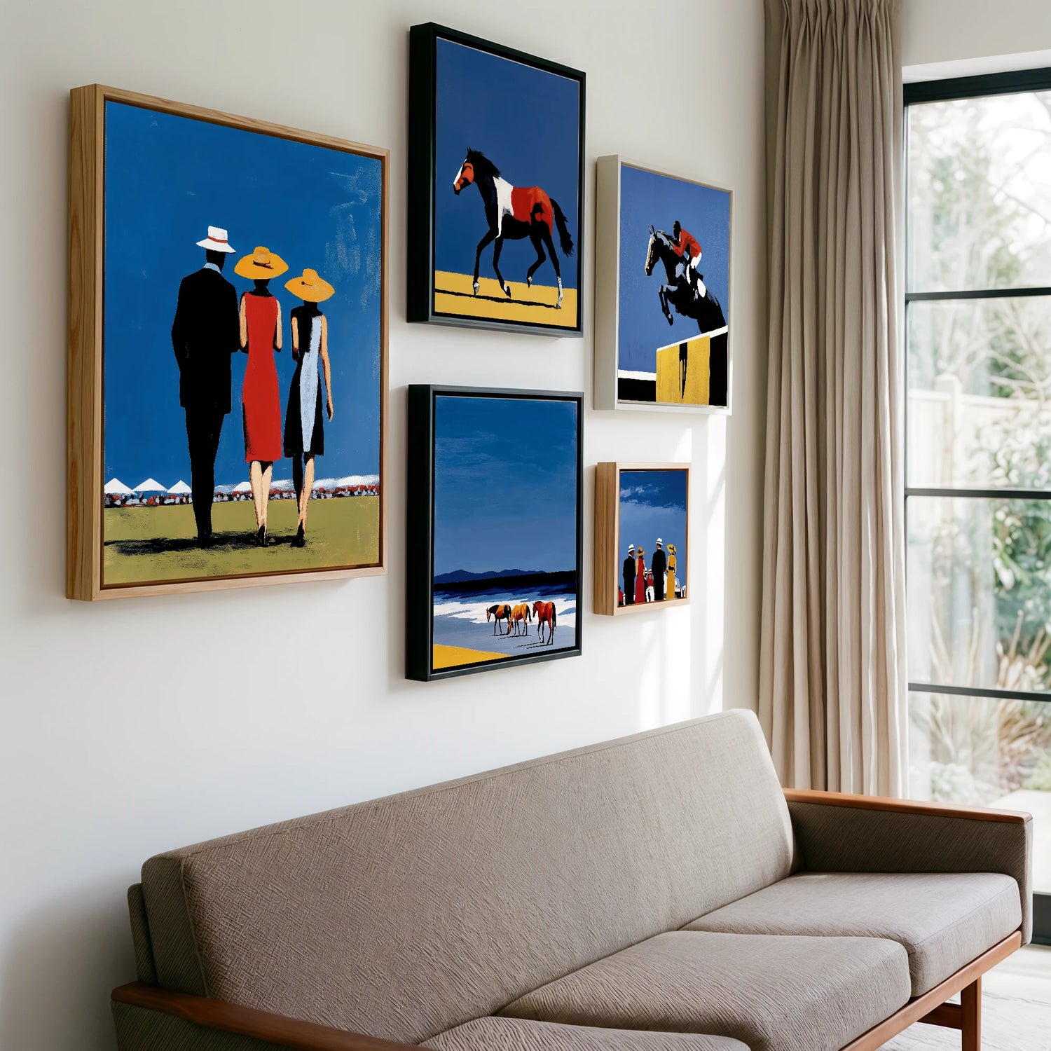 Gallery wall of art by Vivienne Hartley