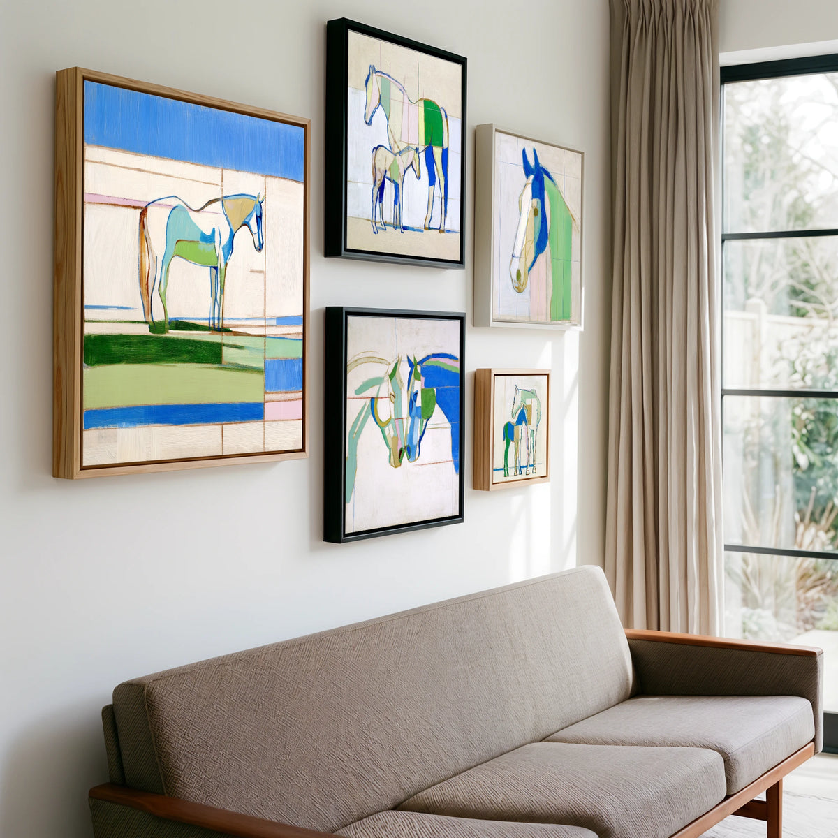 Gallery wall of art by Miles St. John